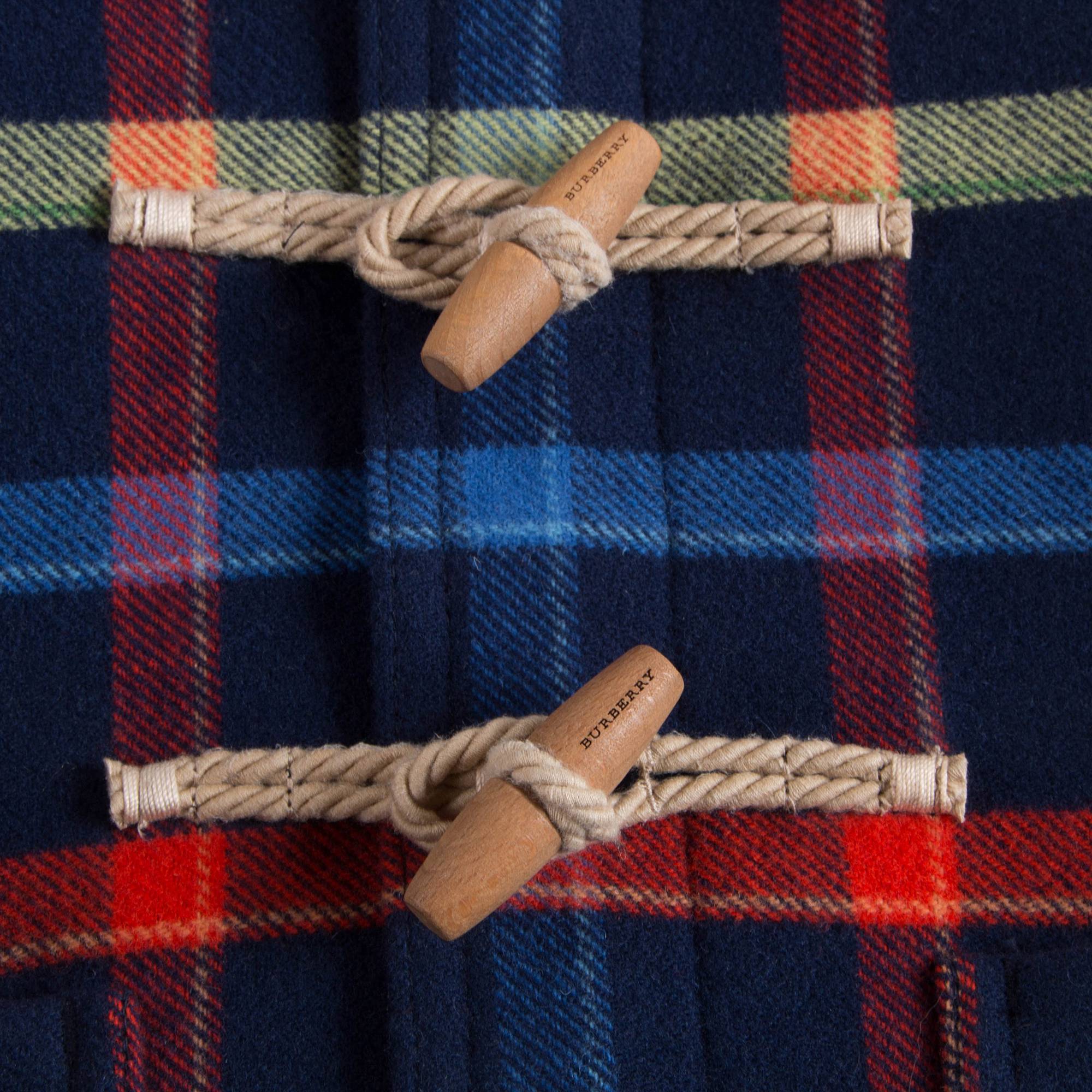 Baby Boys Navy Ip Check Wool Coat