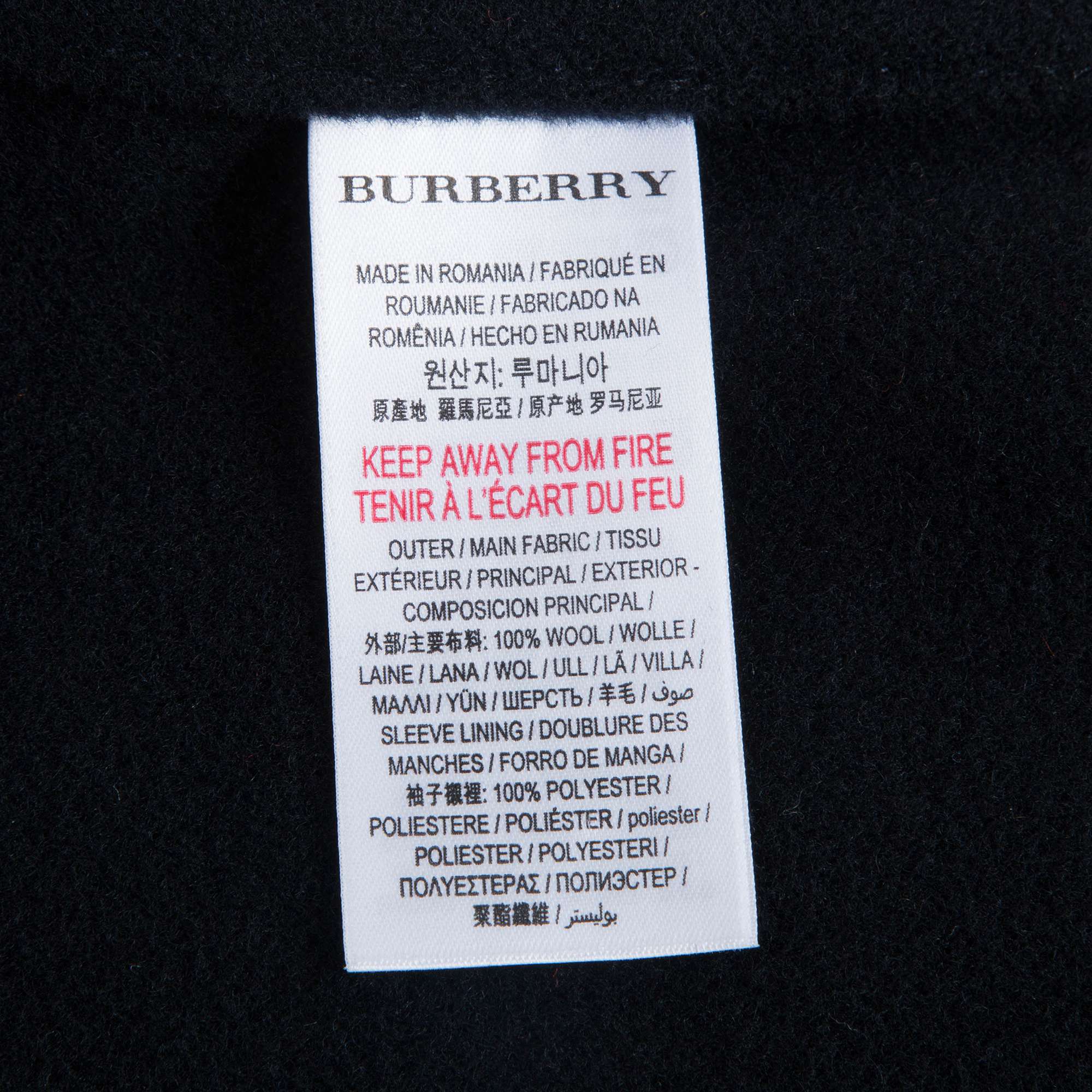 Baby Boys Navy Ip Check Wool Coat