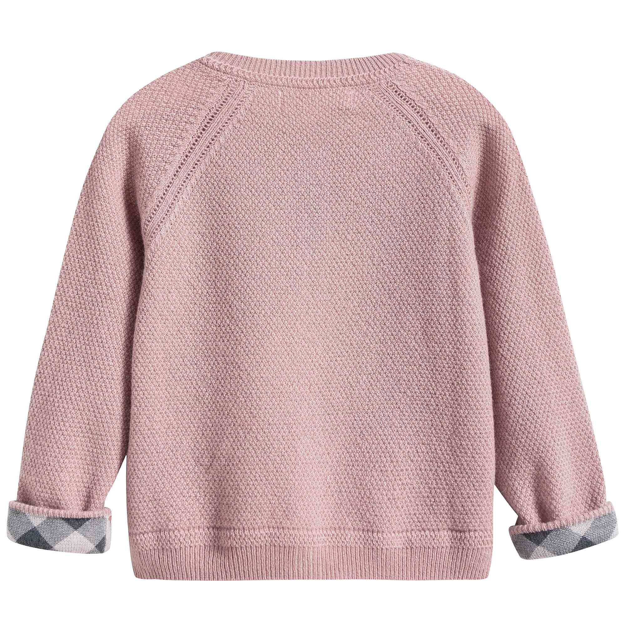 Girls Dusty Pink Cashmere Cardigan