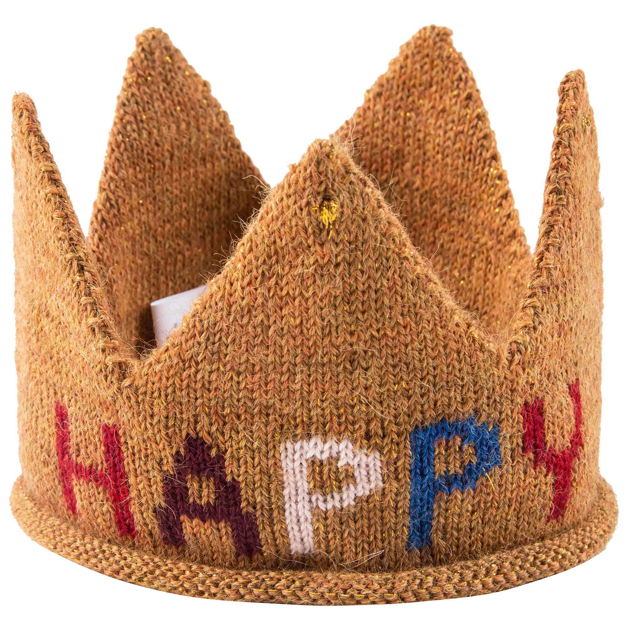 Baby Yellow 'Happy Birthday' Alpaca Wool Crown