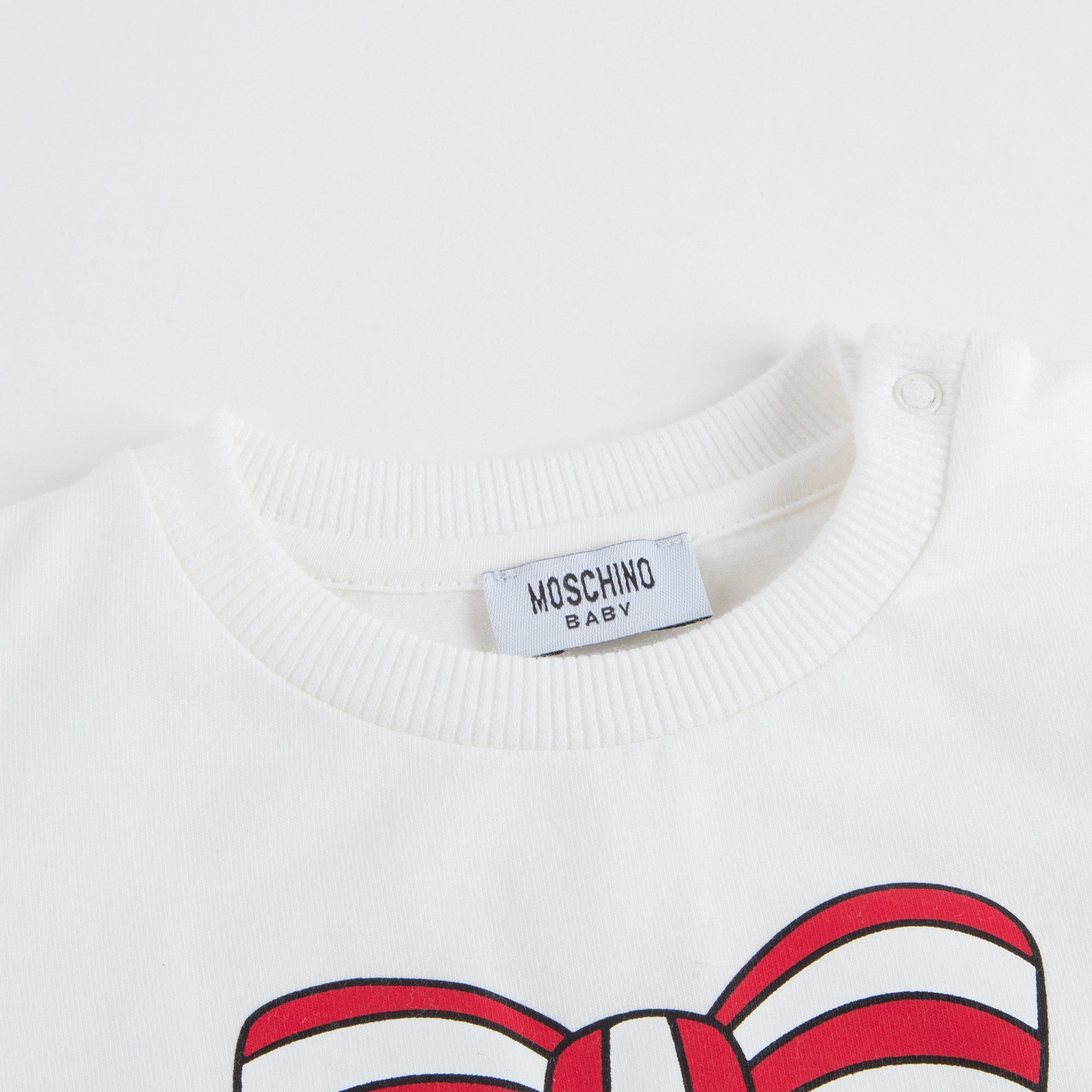 Baby Girls Ivory Bow Printed T-shirt