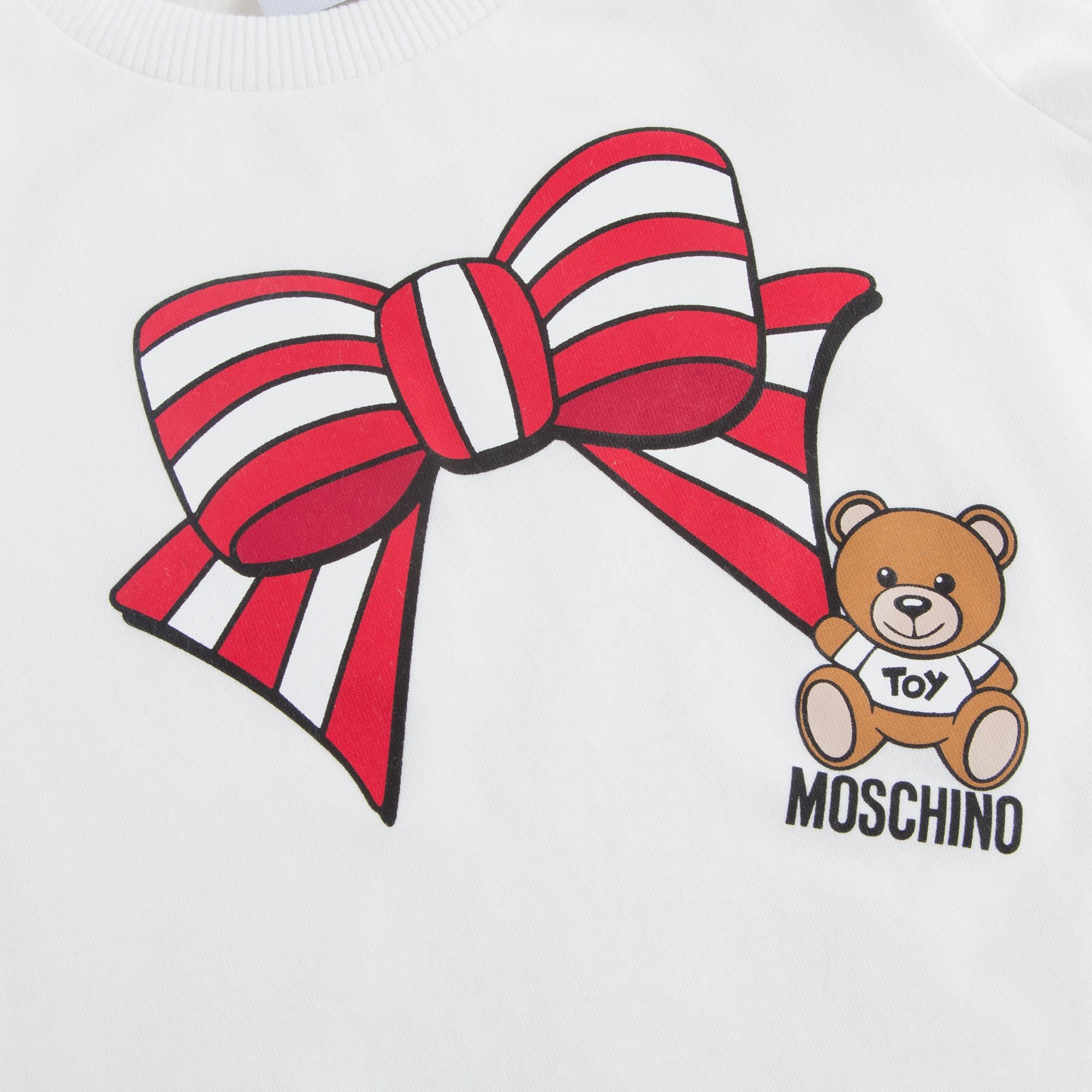 Baby Girls Ivory Bow Printed T-shirt