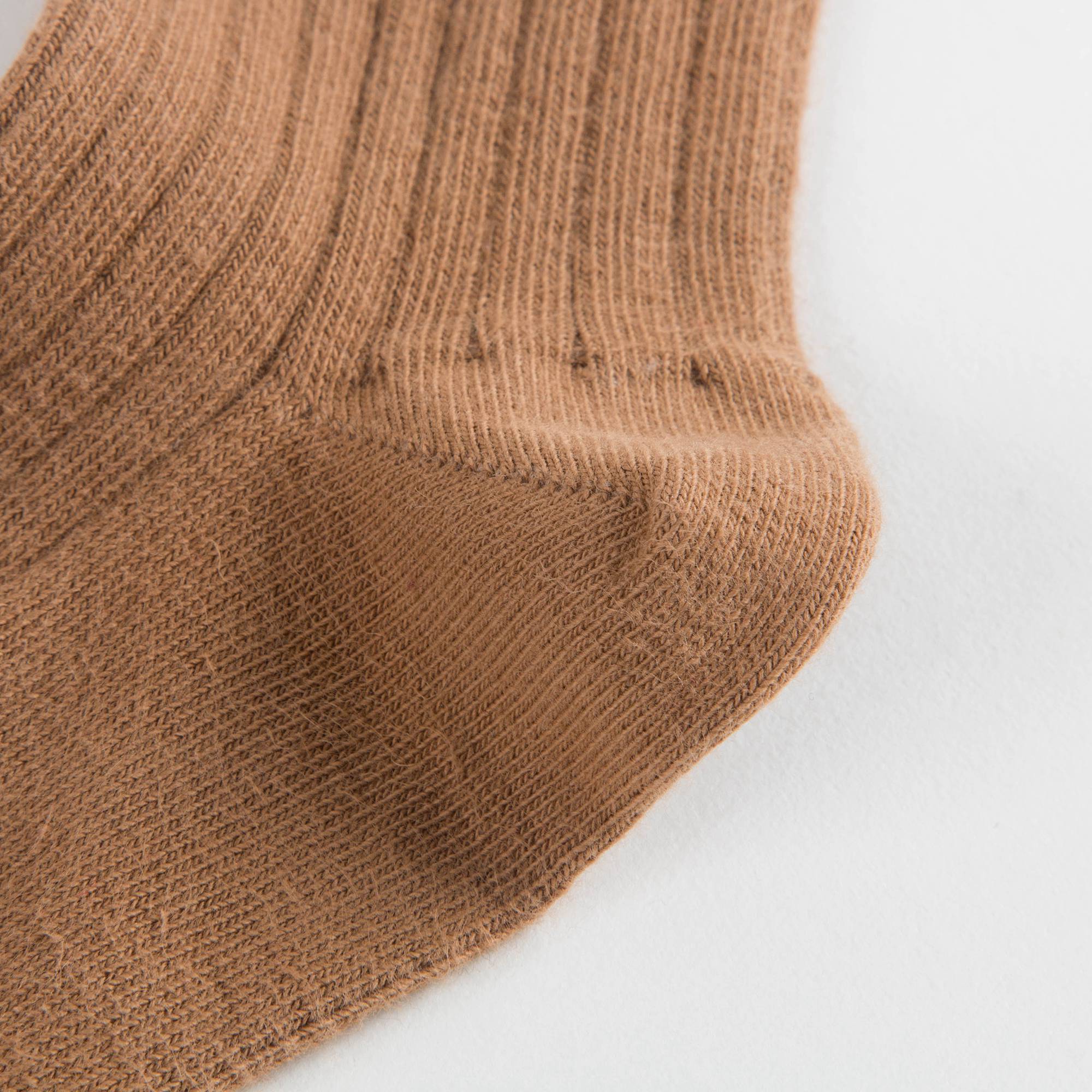 Girls Camel Ribbed Tights