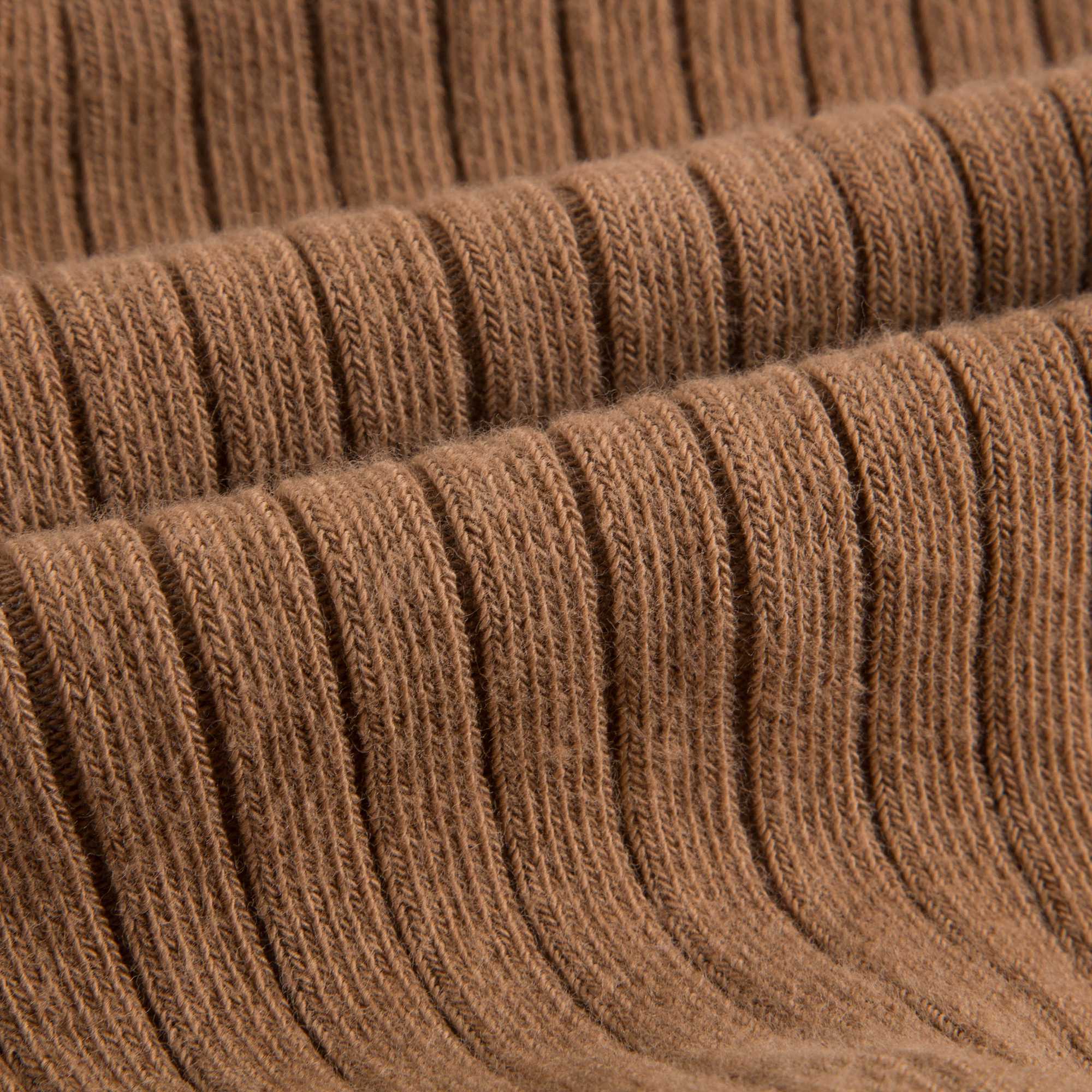 Girls Camel Ribbed Tights