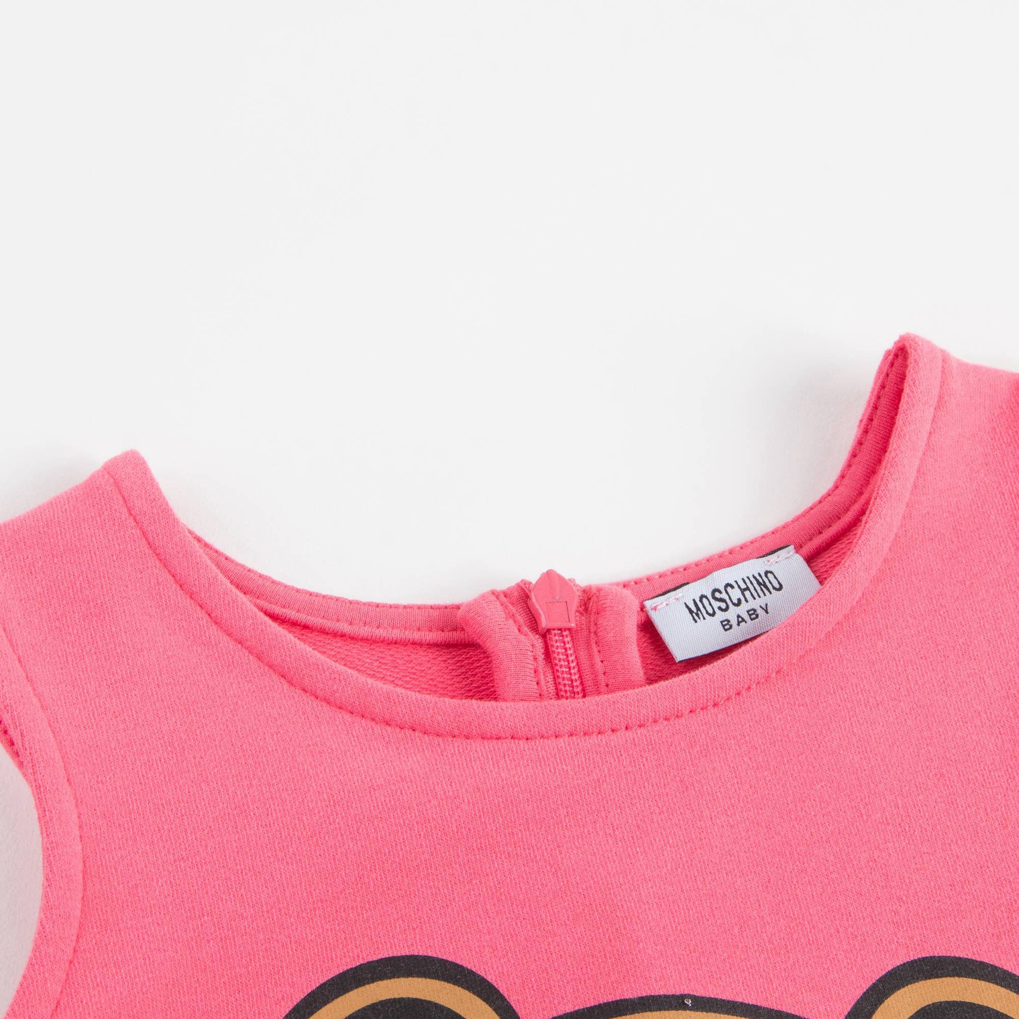 Baby Girls Coral Pink Teddy Dress