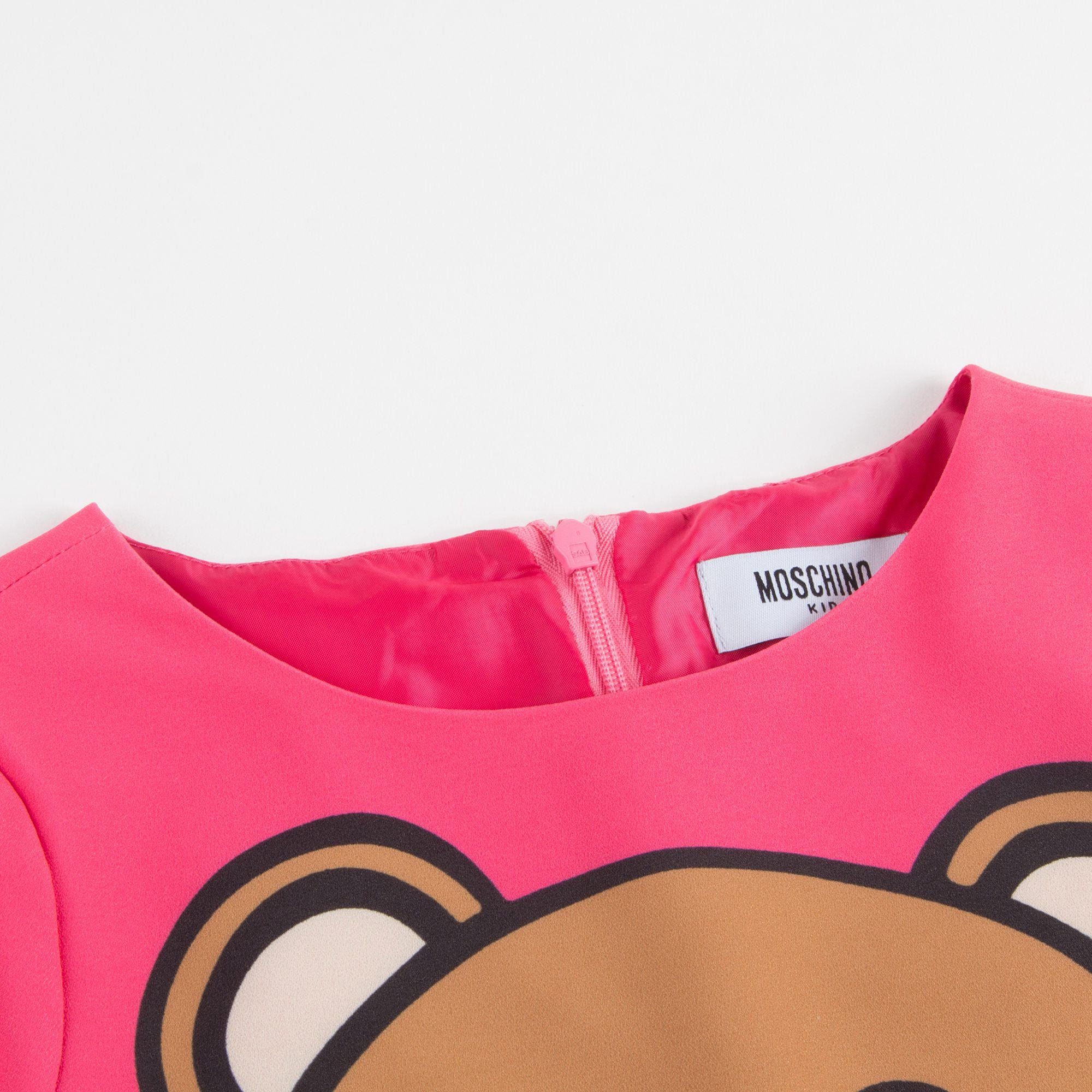Girls Coral Pink Teddy Dress