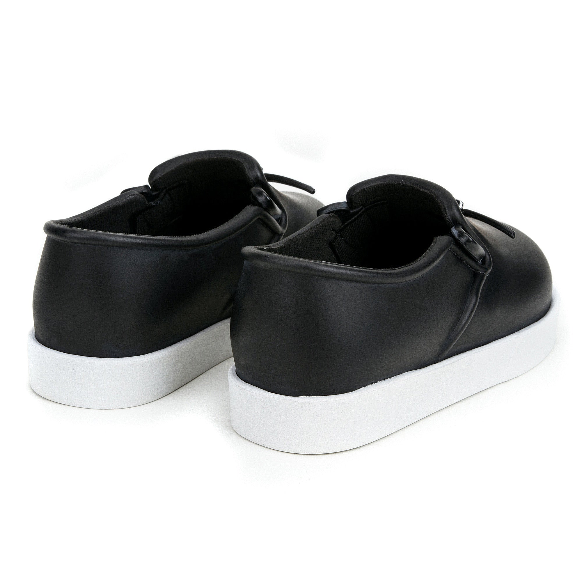Boys &Girls Black 'Cat' Slip-On Shoes