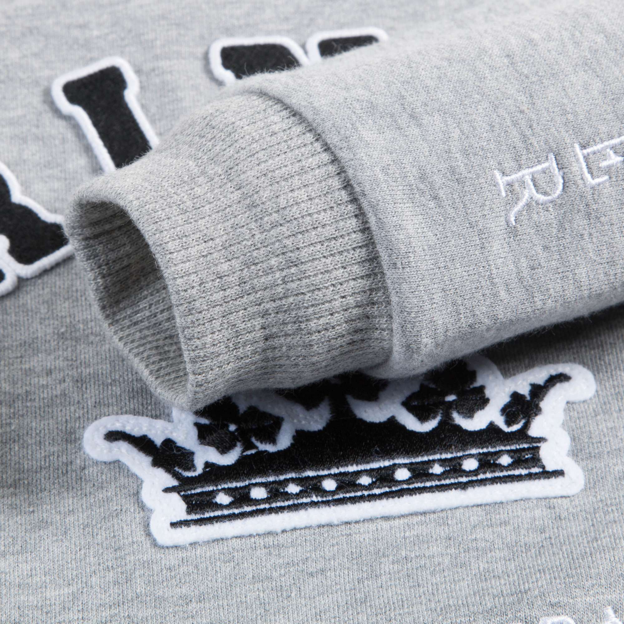 Baby Boys Melange Grigi Cotton Sweatshirt