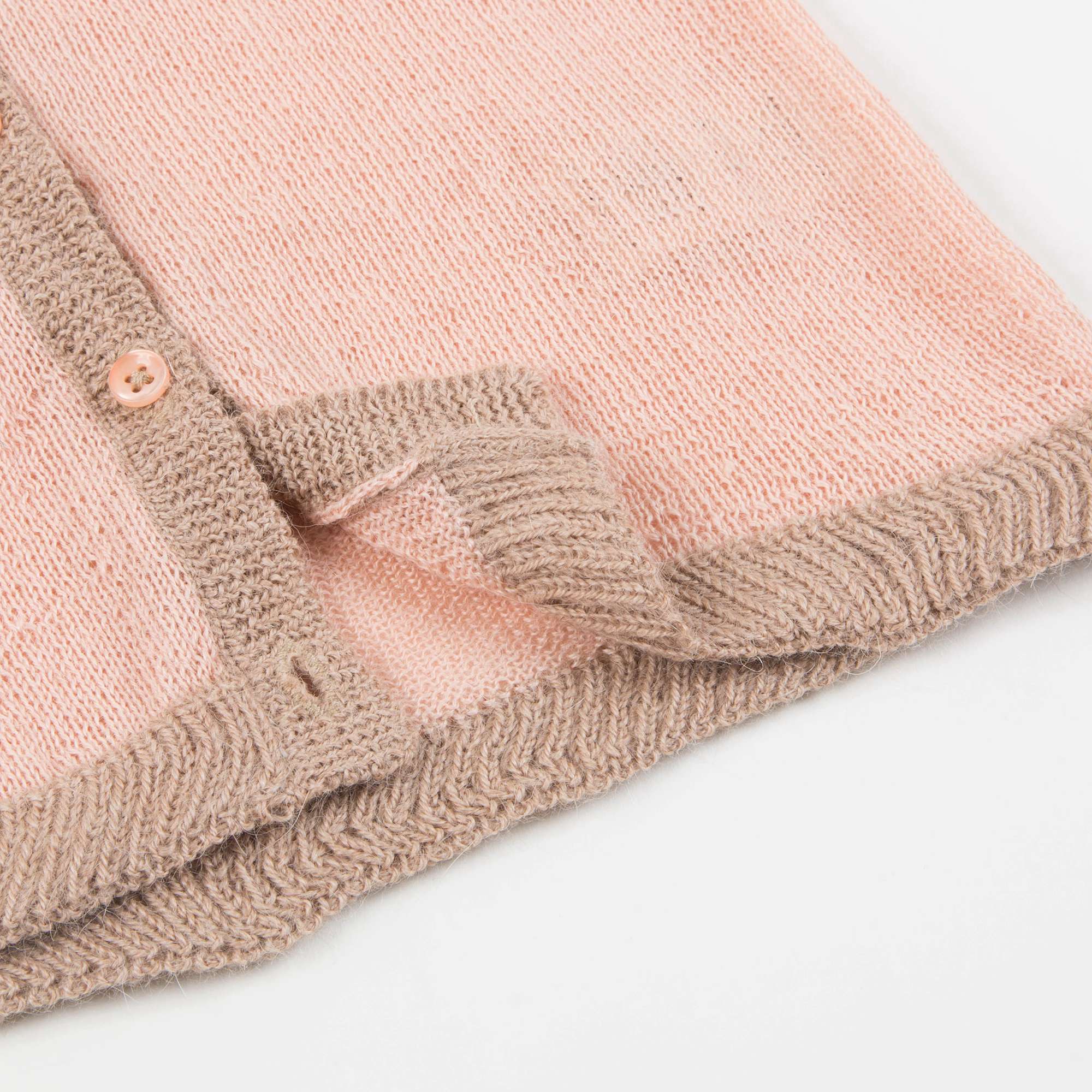 Baby Girls Pink Baby Alpaca Knitwear Cardigan