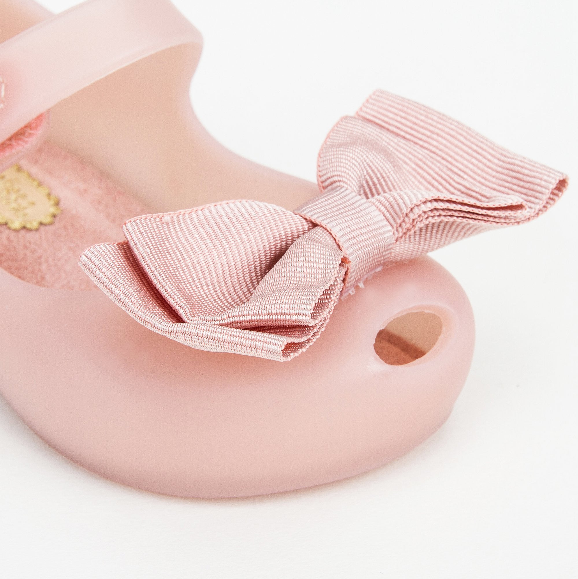 Girls Pink Jelly Shoes with Bow