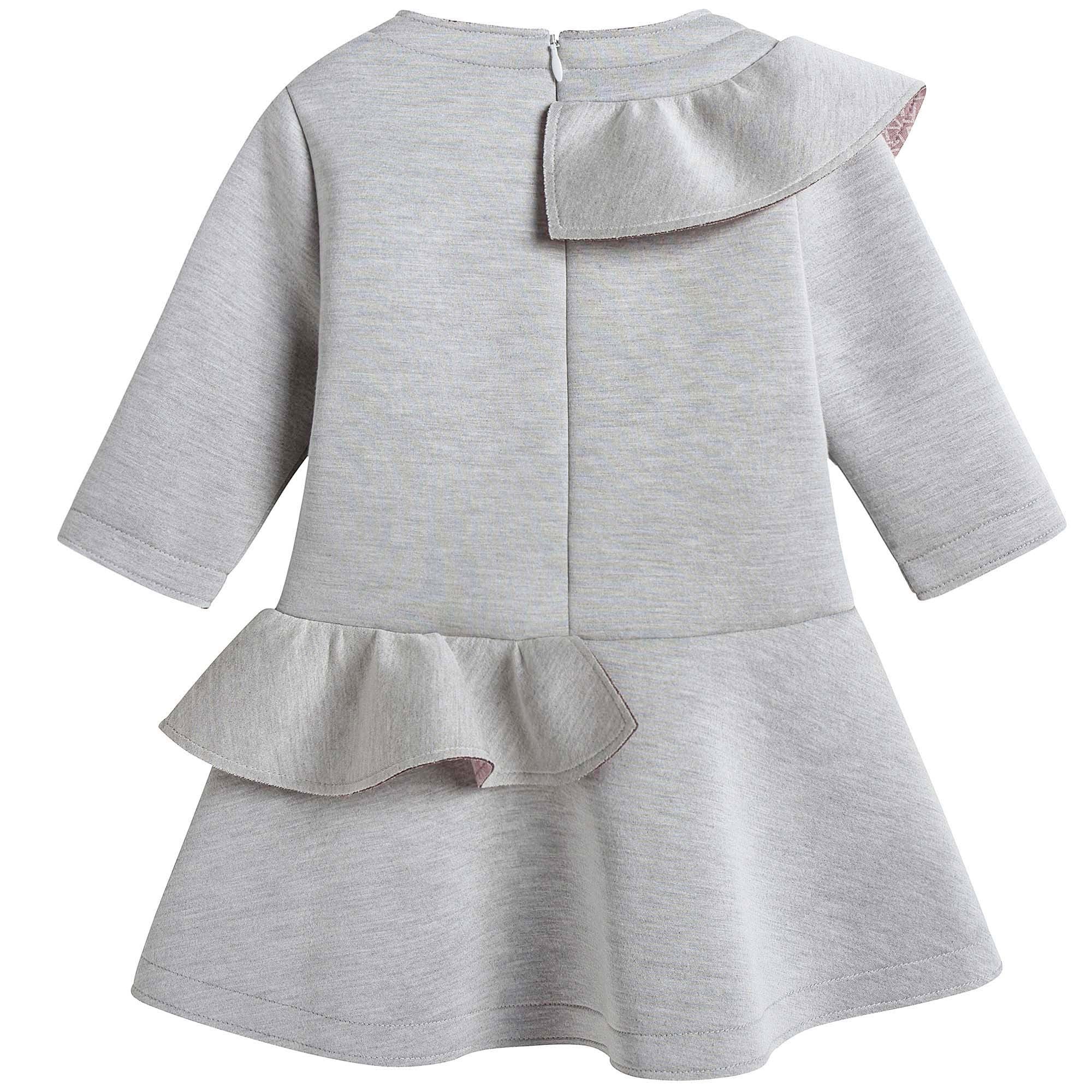 Girls White Modal Ruffle Trims Dress - CÉMAROSE | Children's Fashion Store - 4