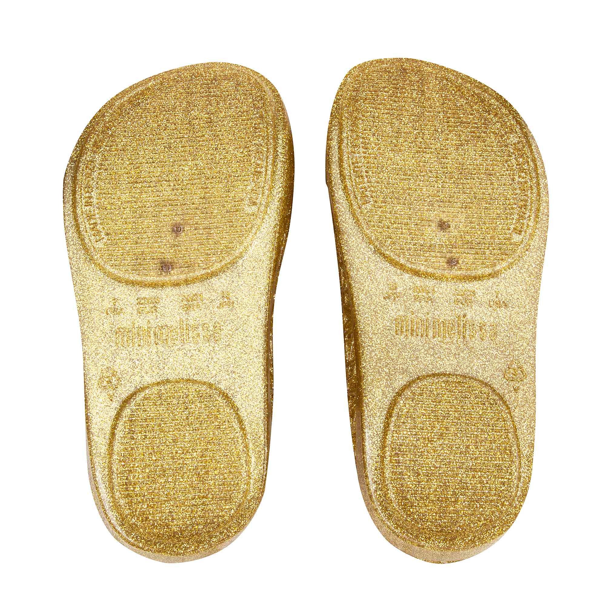 Girls Gold Nest Jelly Shoes
