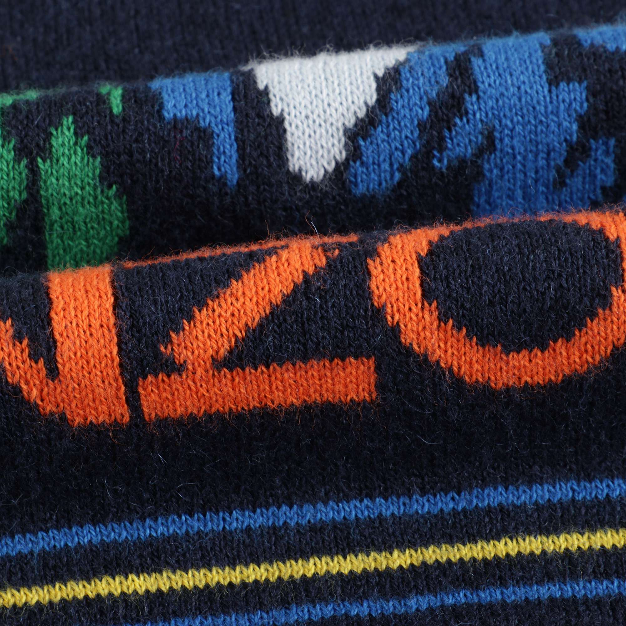 Baby Boys Navy Stripe Logo Jumper