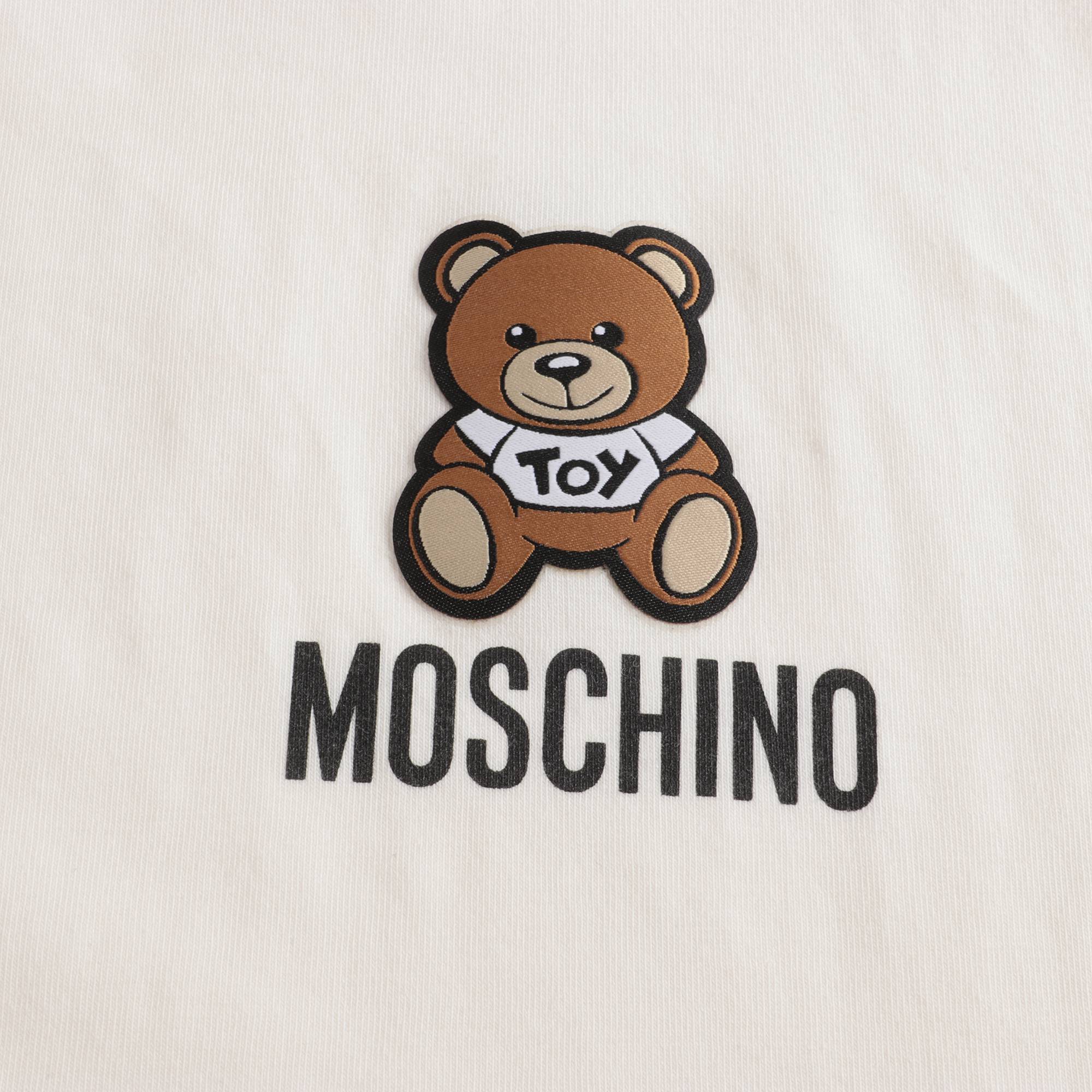 Boys & Girls Ivory Logo Cotton T-shirt