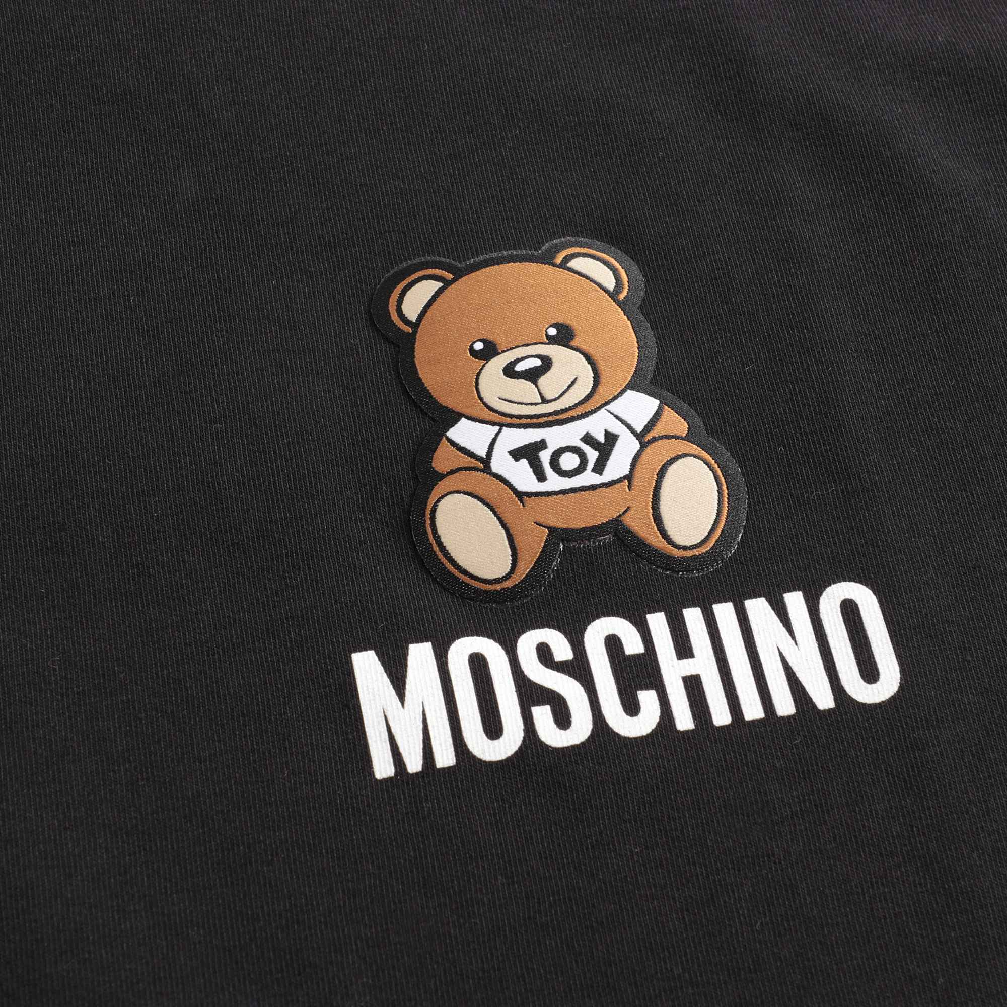 Boys & Girls Black Logo Cotton T-shirt