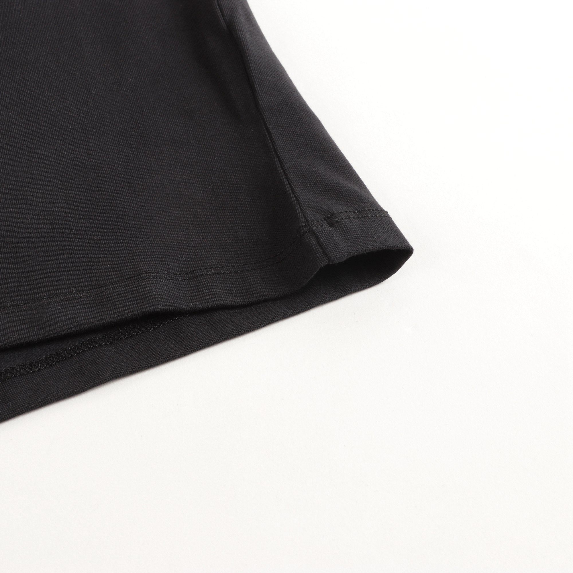 Boys & Girls Black Logo Cotton T-shirt