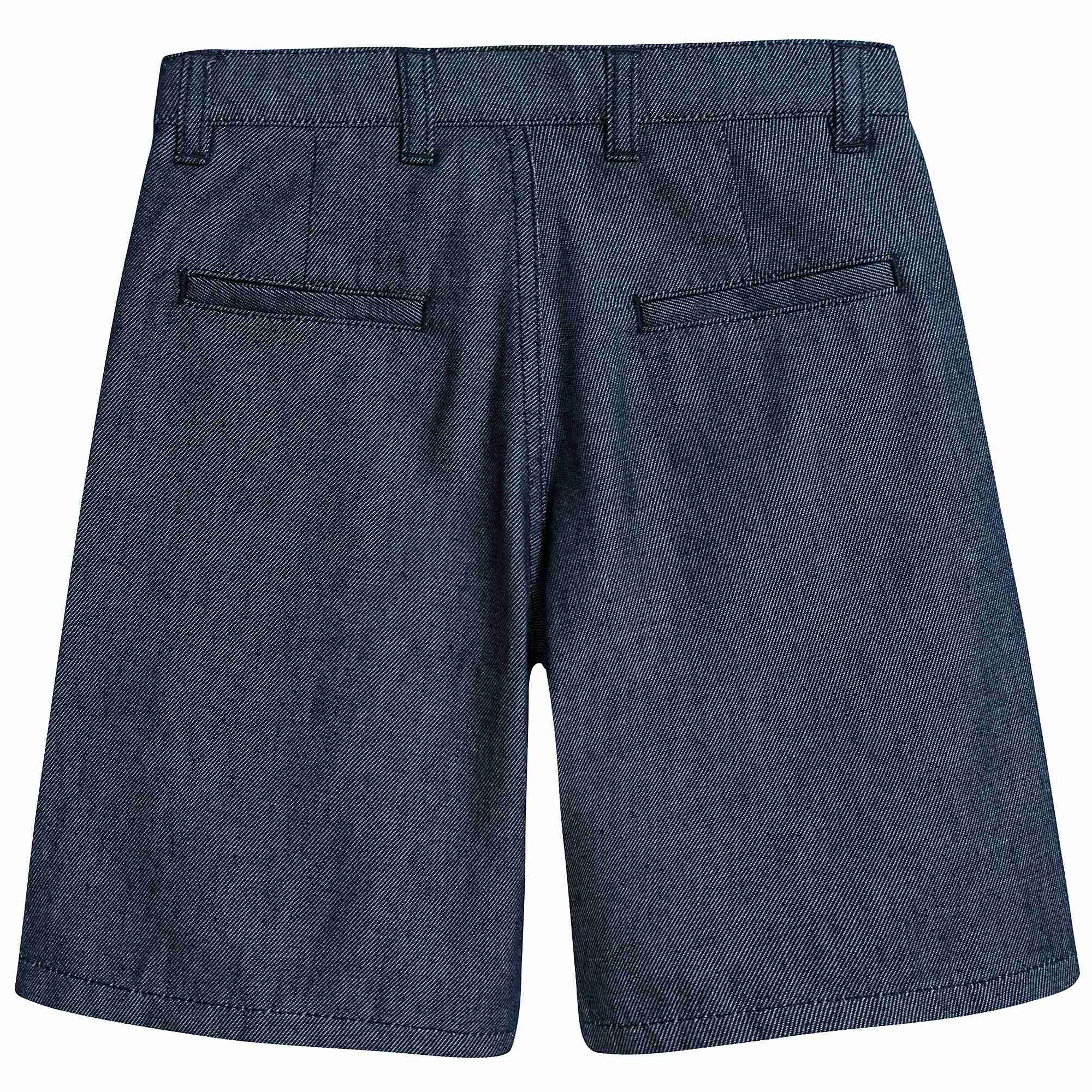 Boys Blue Cotton Bermuda Jeans