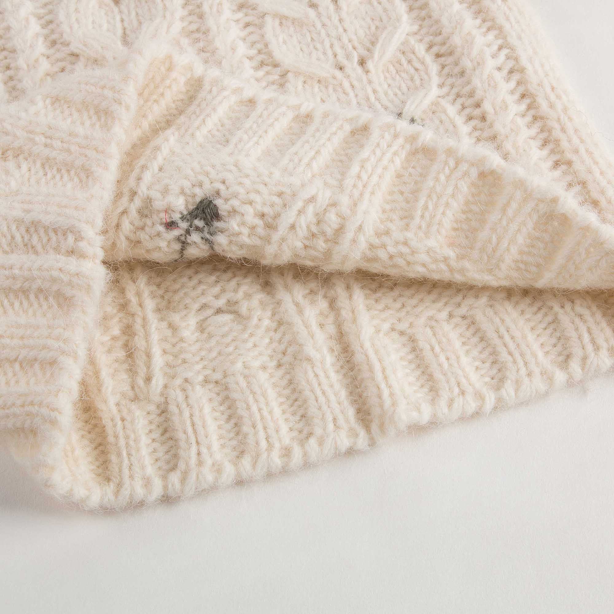 Baby Girls Lvory Embroidered Wool Blend Sweater - CÉMAROSE | Children's Fashion Store - 5