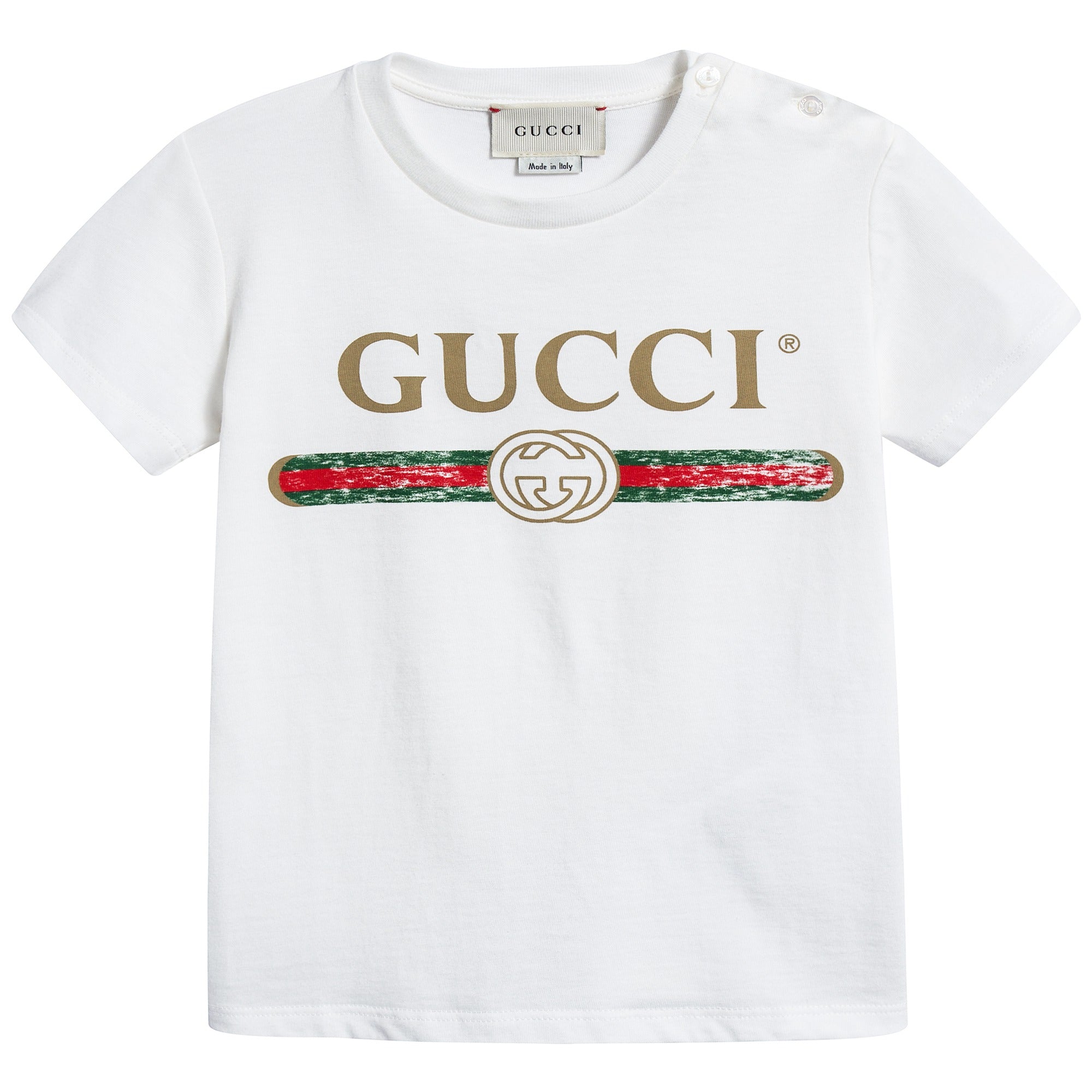Baby White Logo Cotton T-shirt