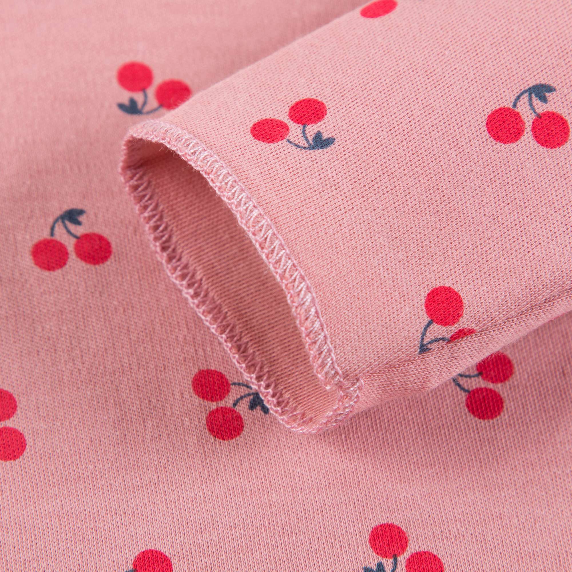 Baby Girls Pink Cherry Cotton T-shirt