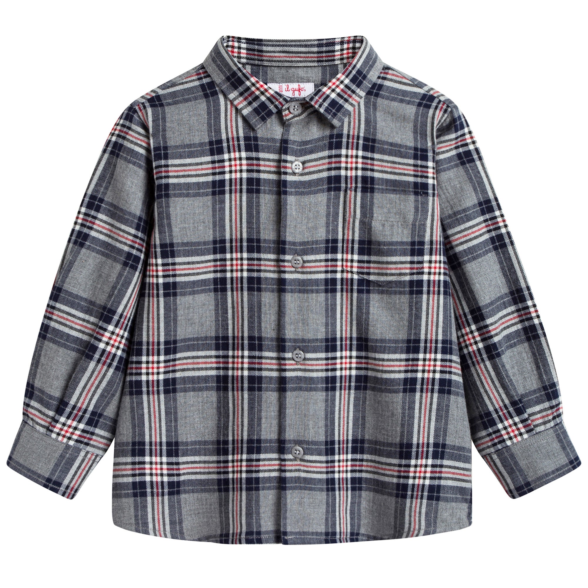 Boys Blue Checked Cotton Shirt