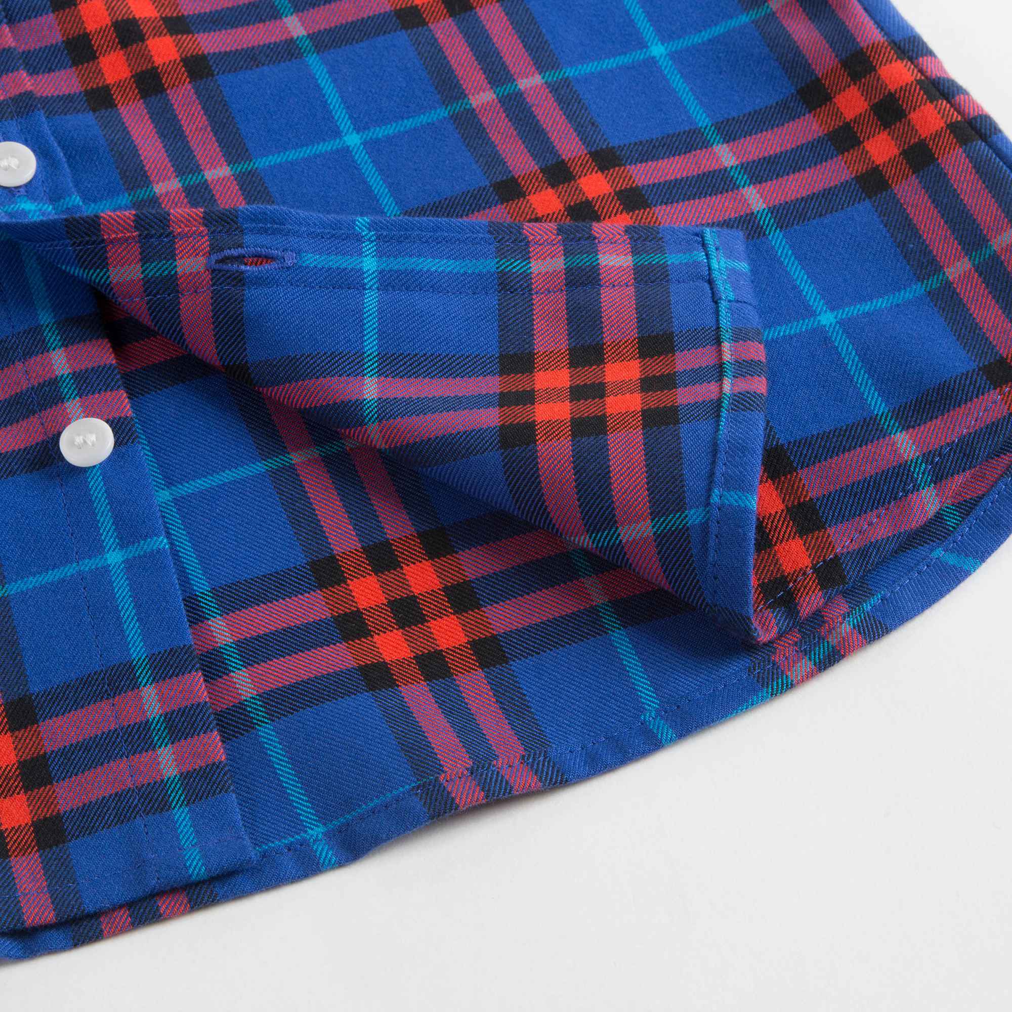 Baby Boys Sapphire Blue Check Cotton Shirt