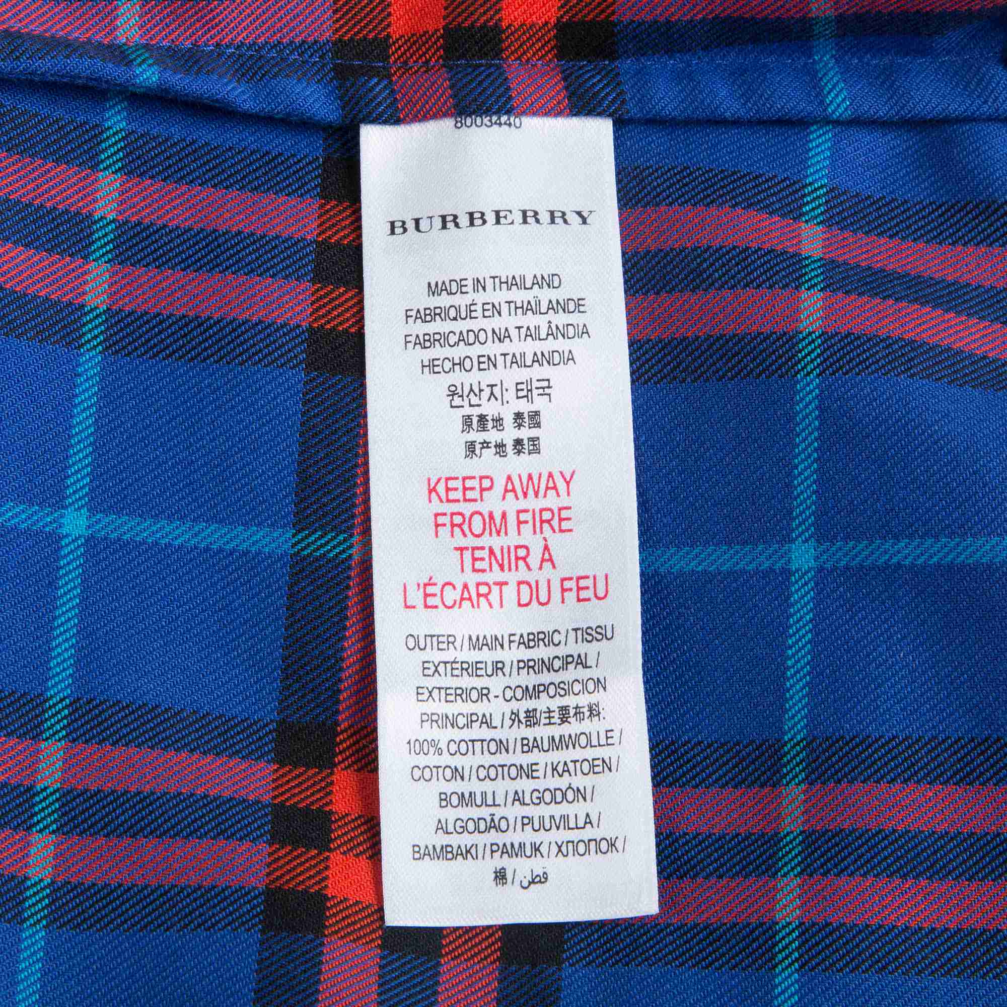 Baby Boys Sapphire Blue Check Cotton Shirt