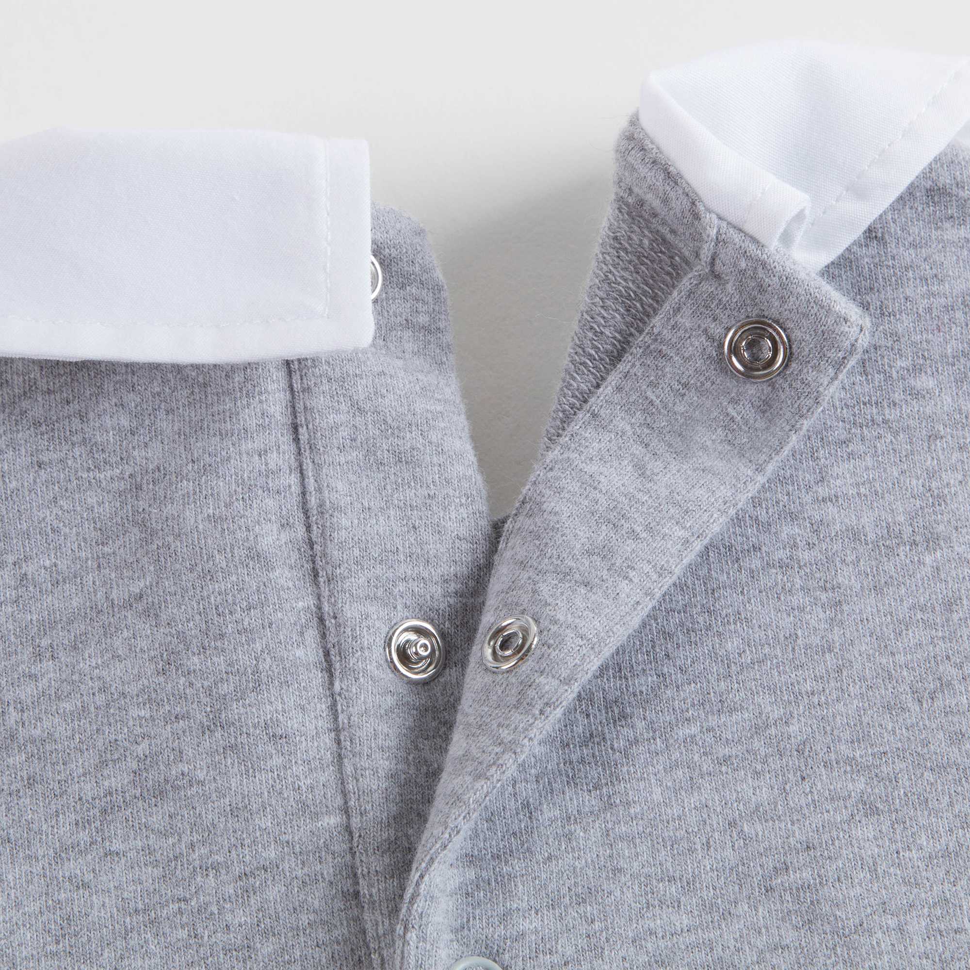 Baby Boys Grey & Blue Cotton Set