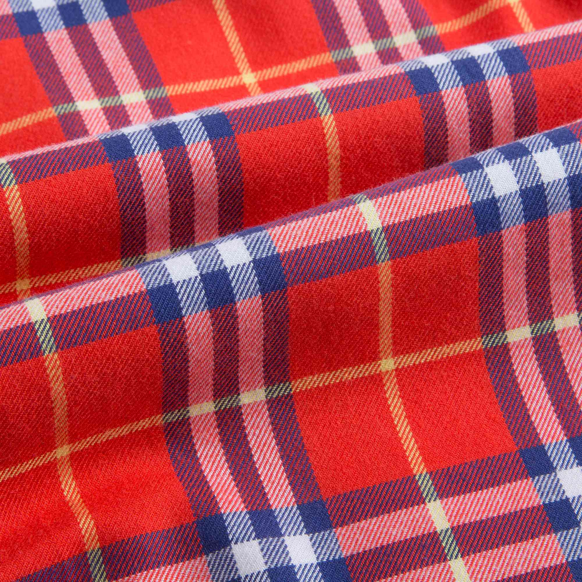 Baby Boys Orange Red Check Cotton Shirt