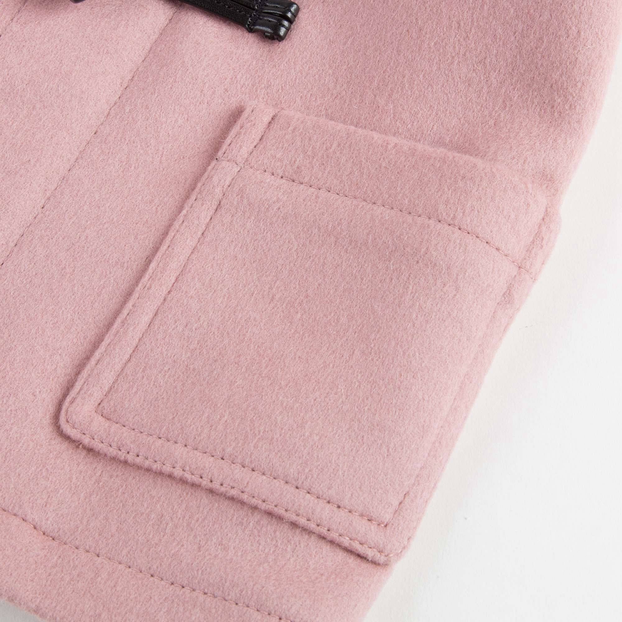 Baby Girls Pale Pink Wool Duffle Coat