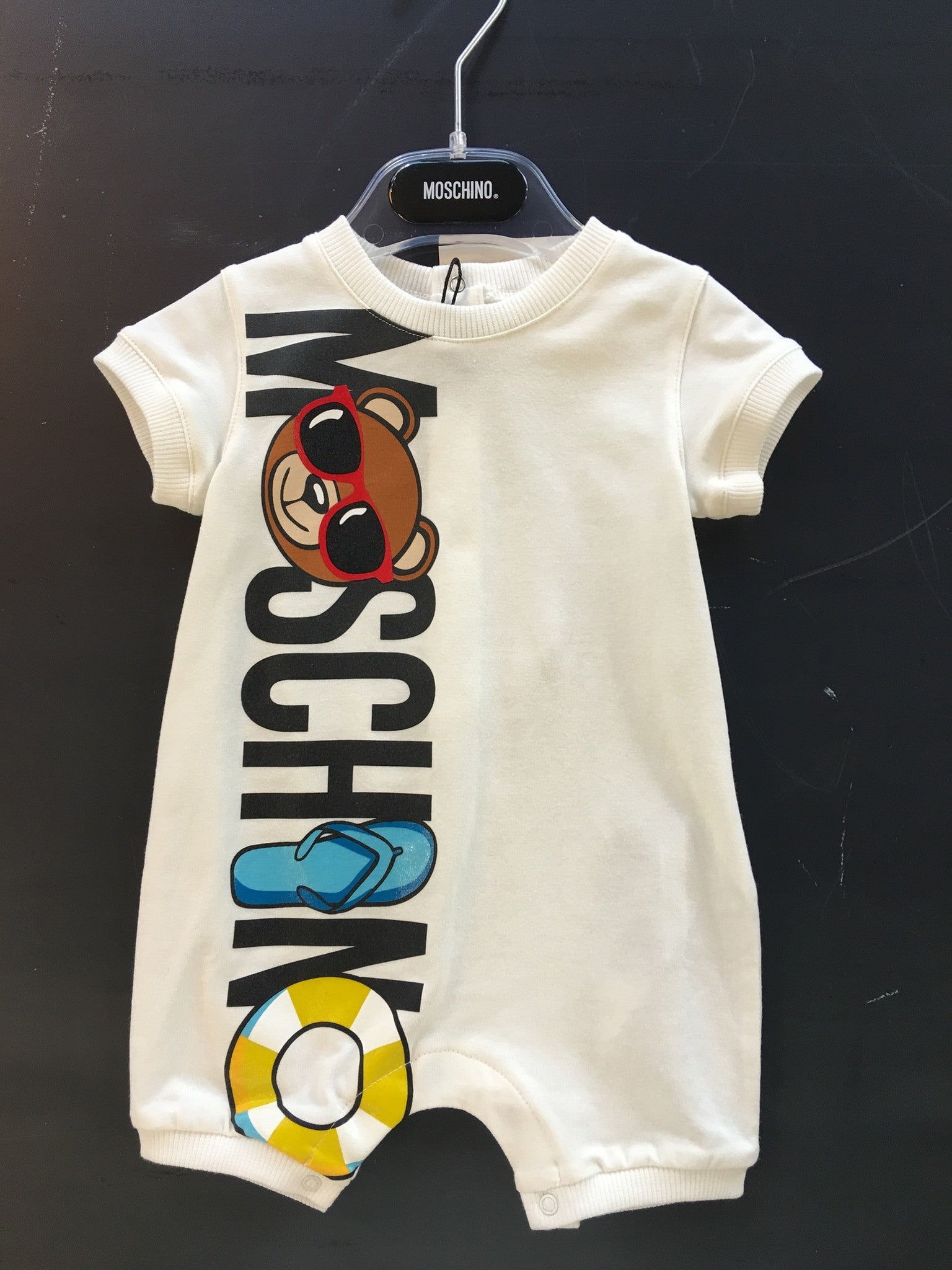 Baby White Logo Babygrow