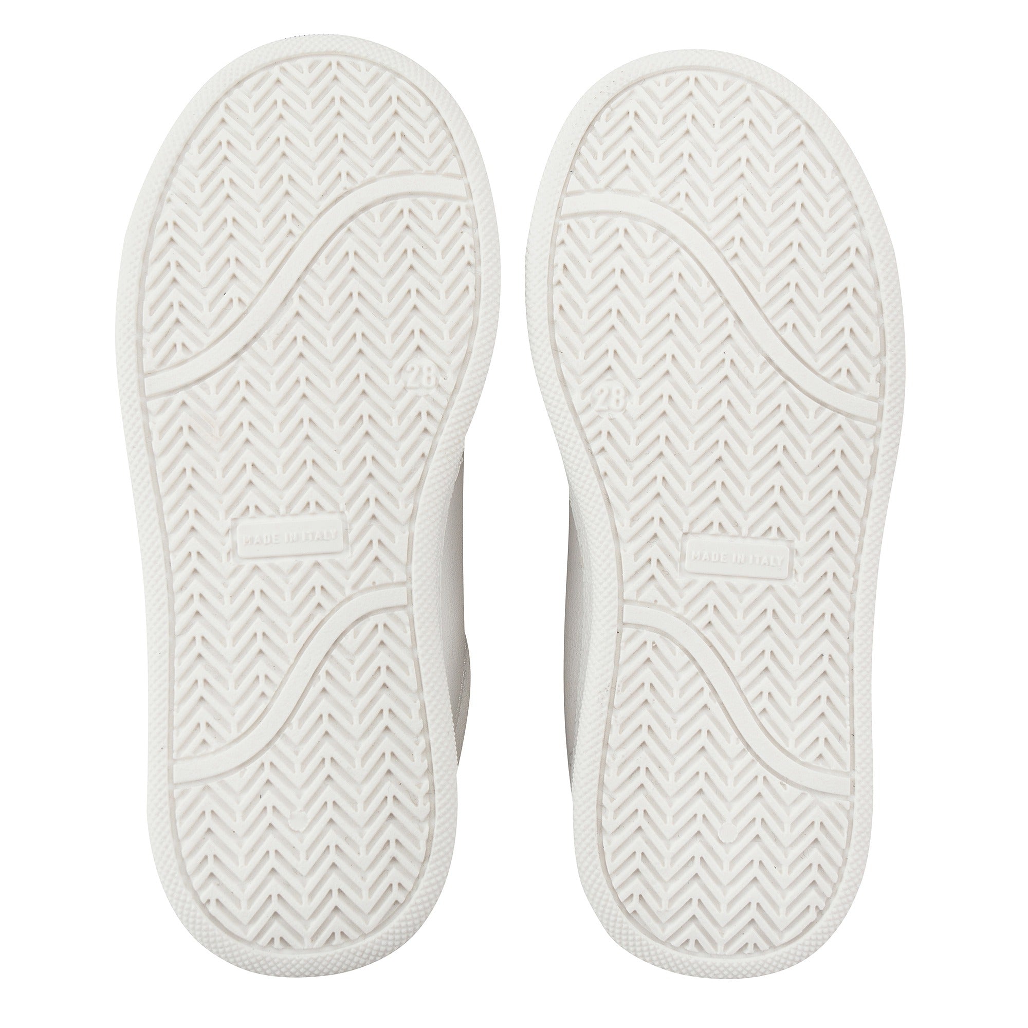 Boys & Girls White Leather Logo Trainers
