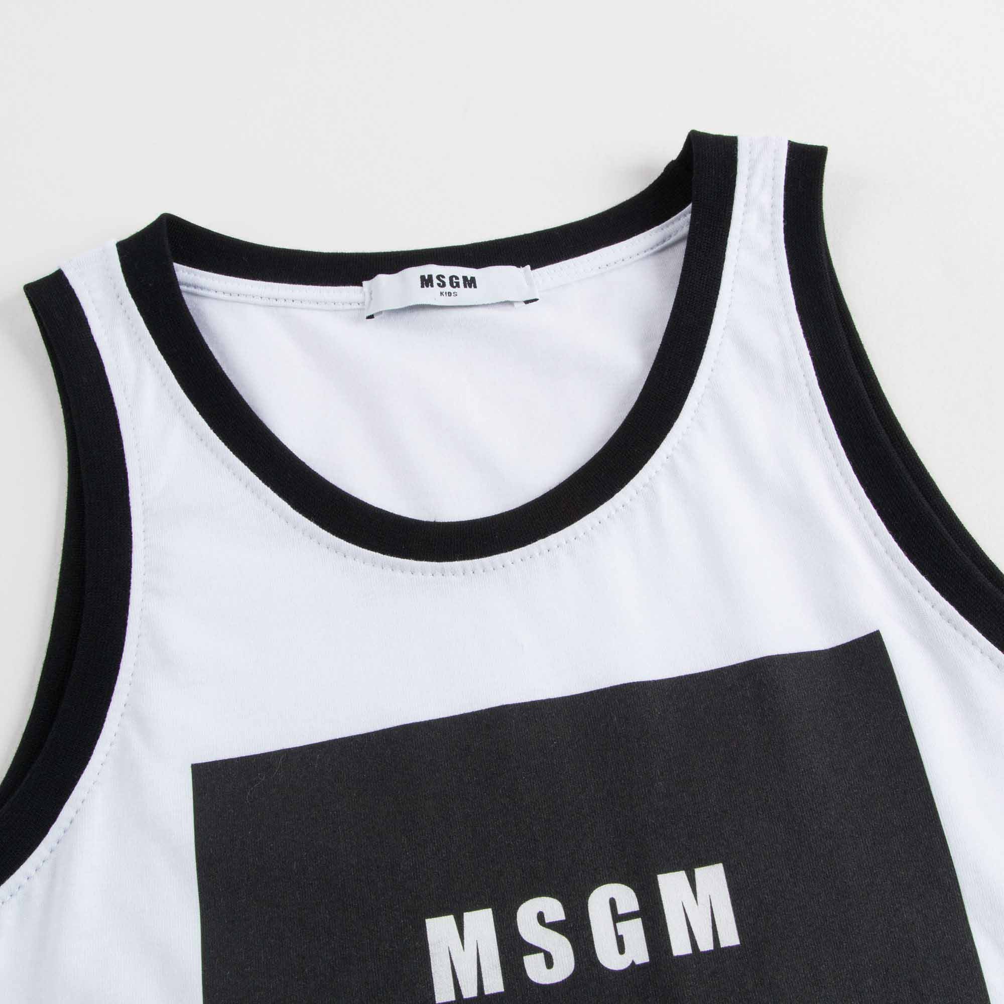 Boys & Girls White Logo Vest