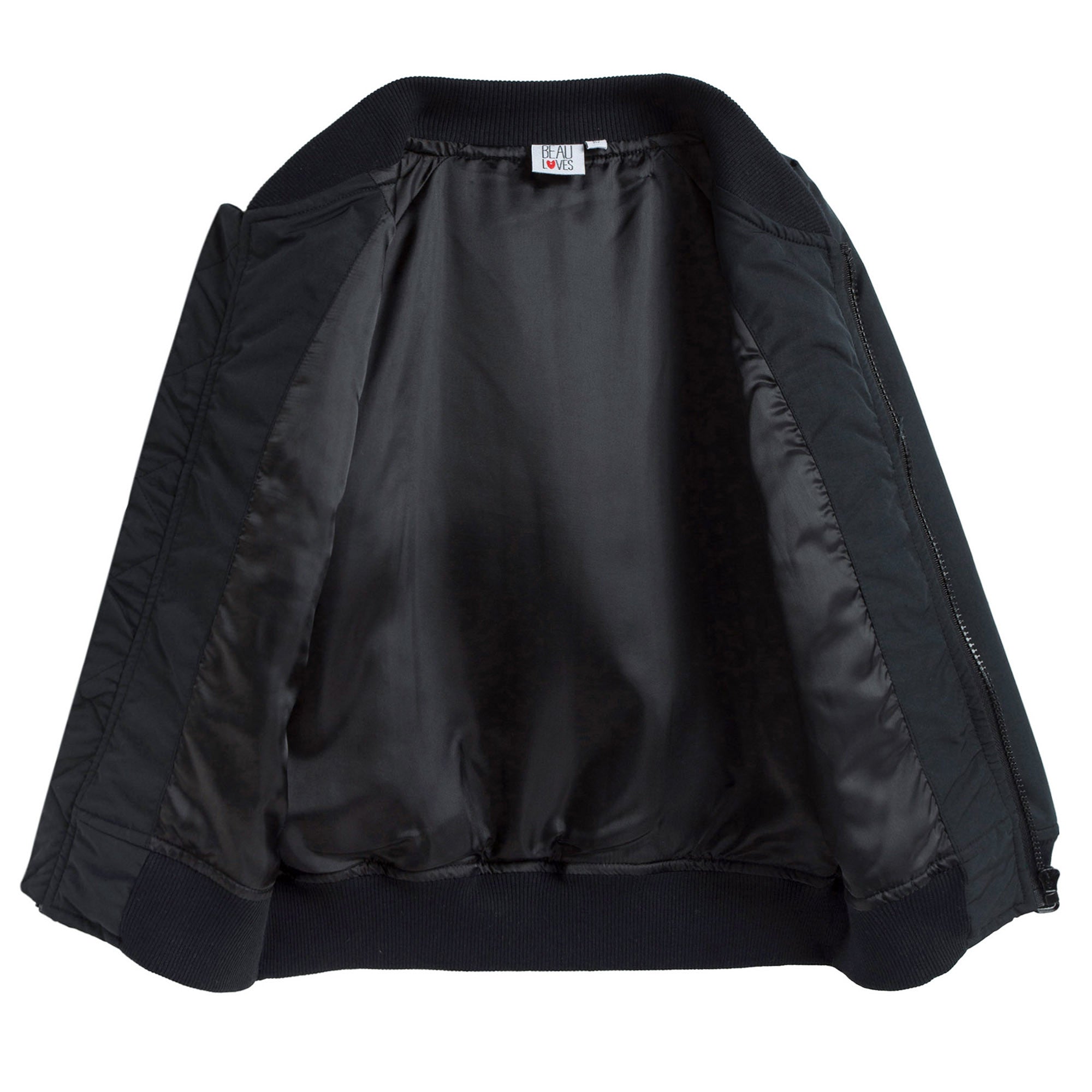 Boys & Girls Black Logo Jacket