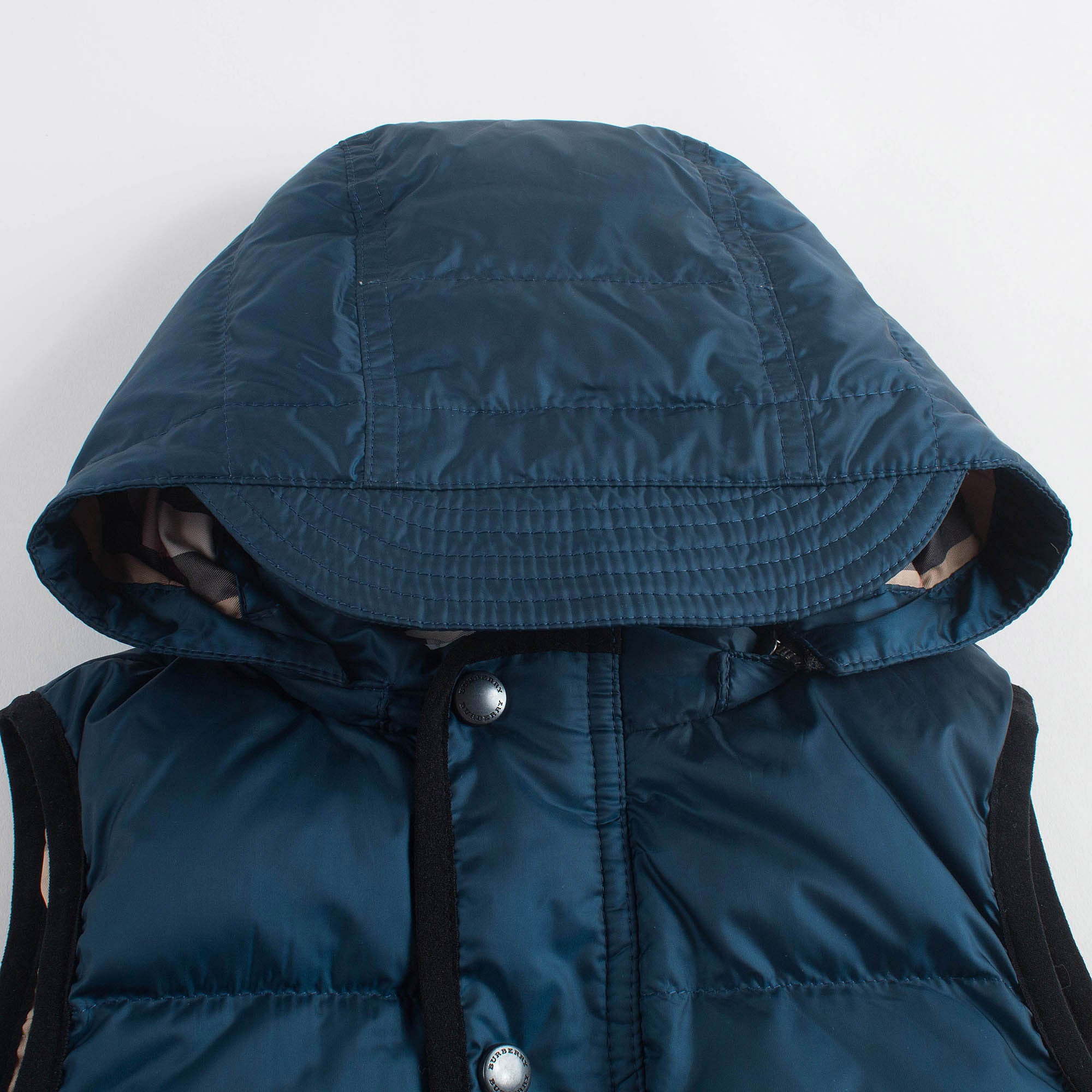 Boys Navy Blue Down Padded Hooded Gilet - CÉMAROSE | Children's Fashion Store - 10