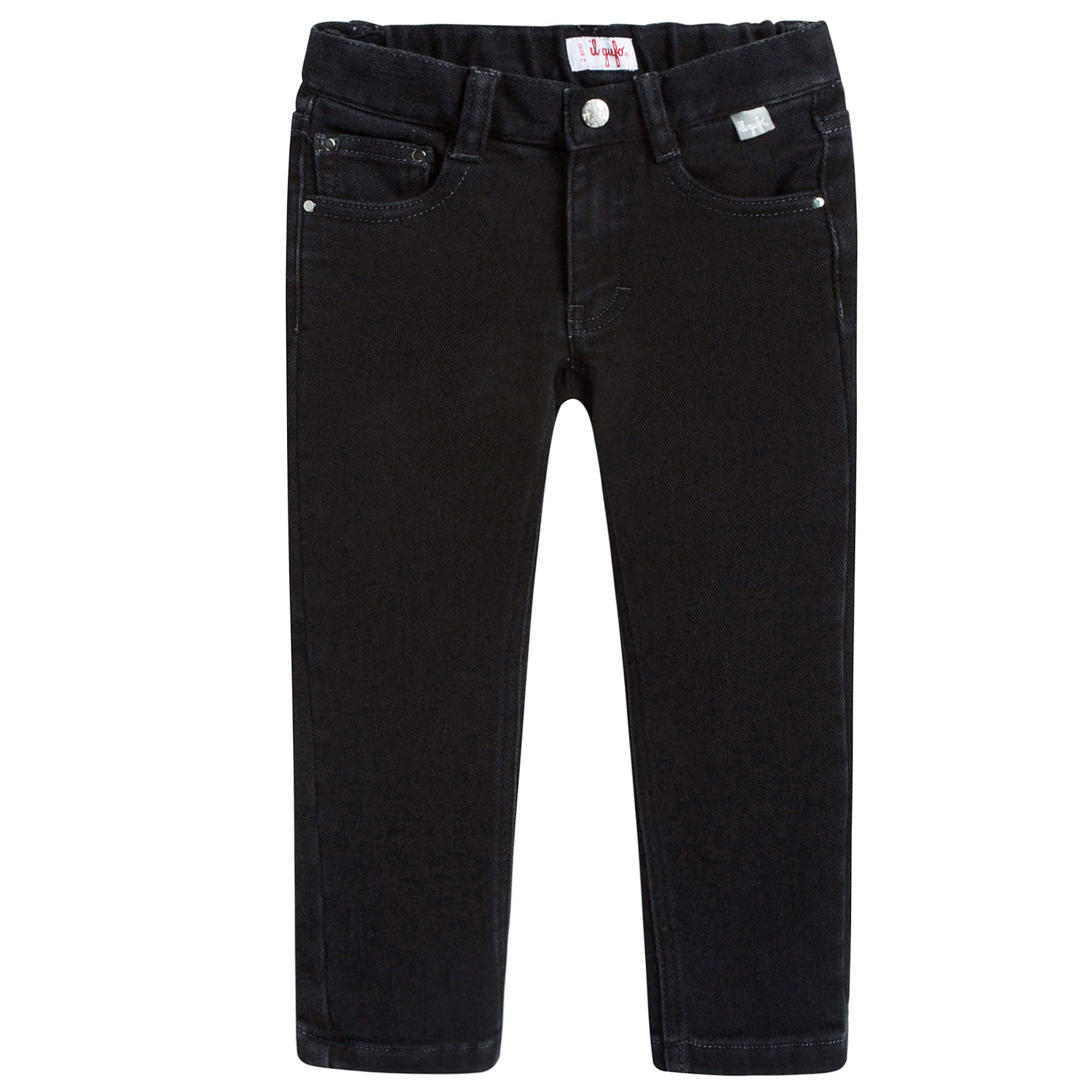 Boys Black Cotton Jeans