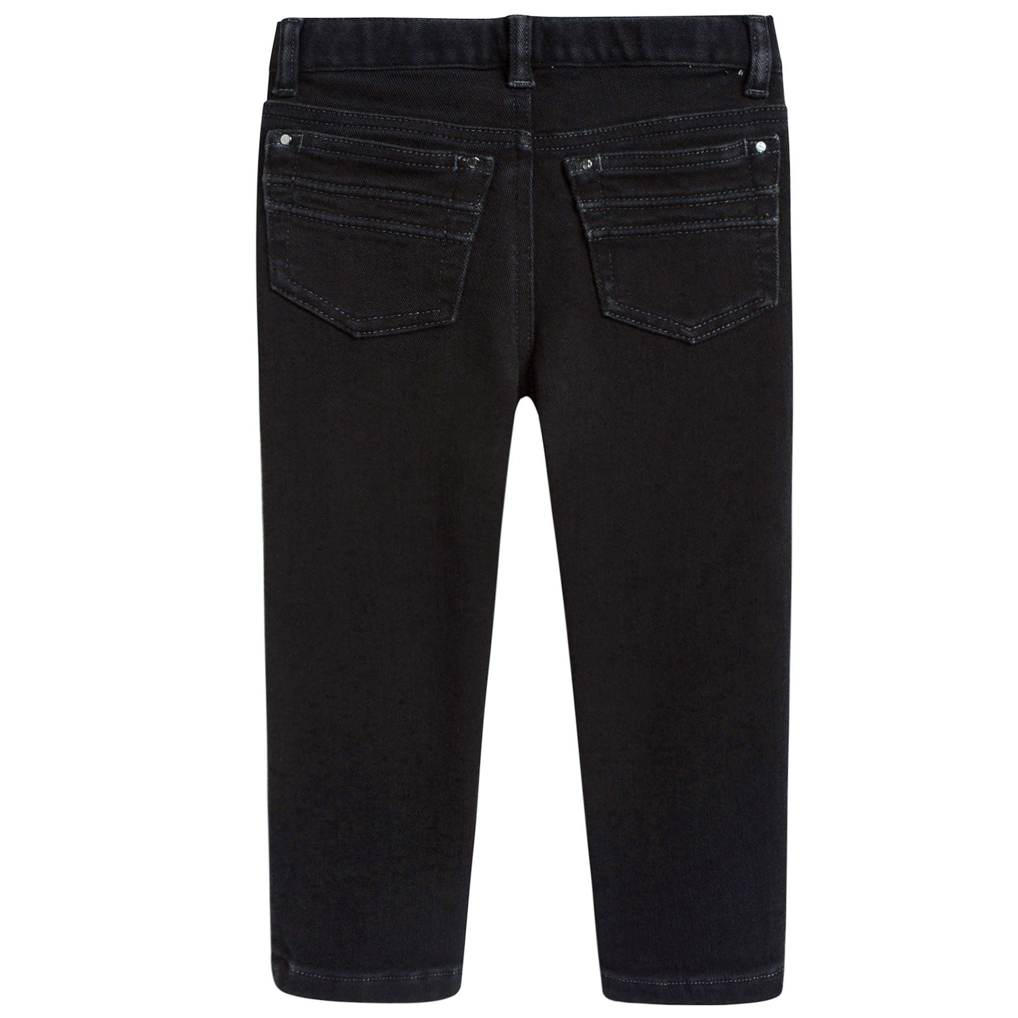 Boys Black Cotton Jeans