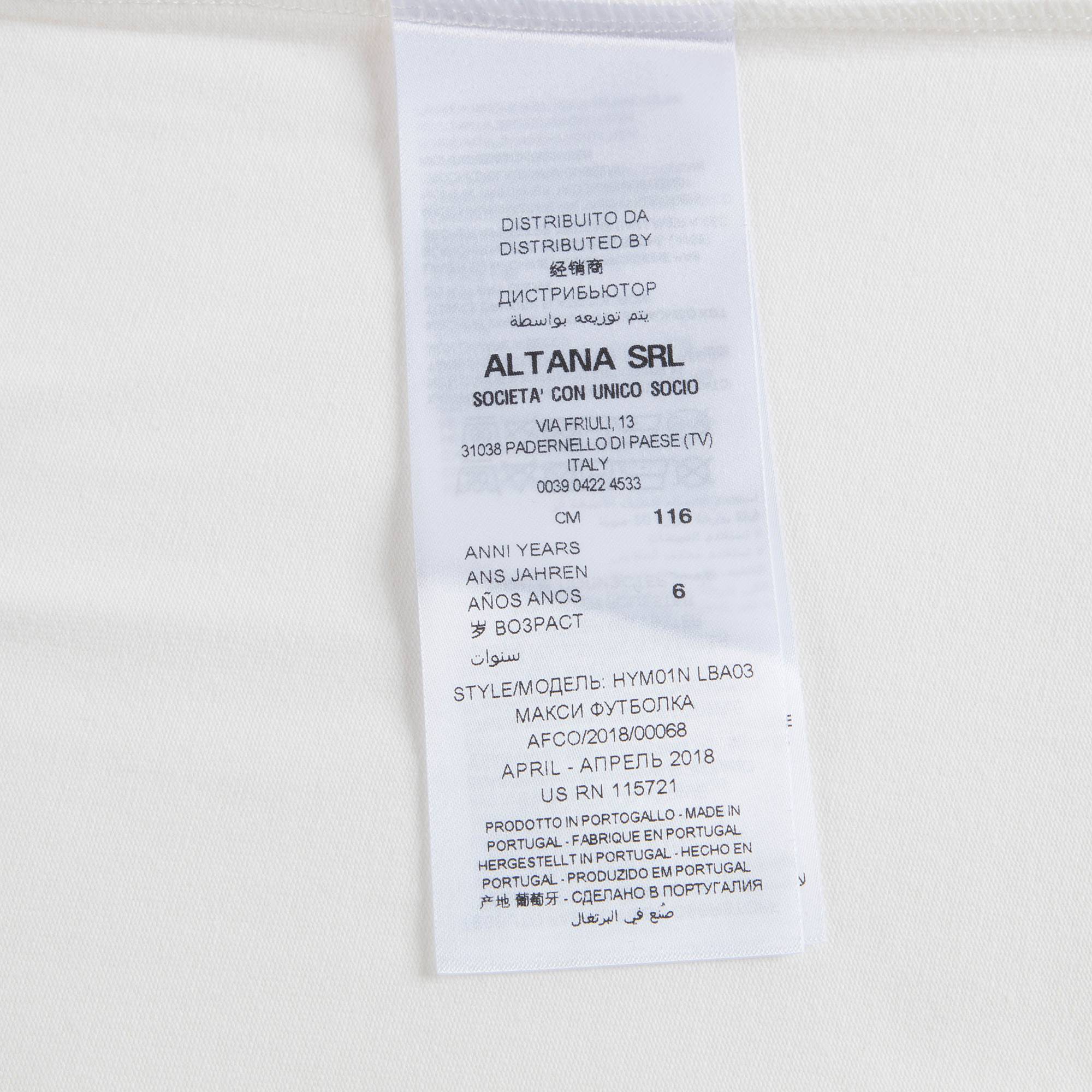 Boys & Girls White Cotton T-shirt