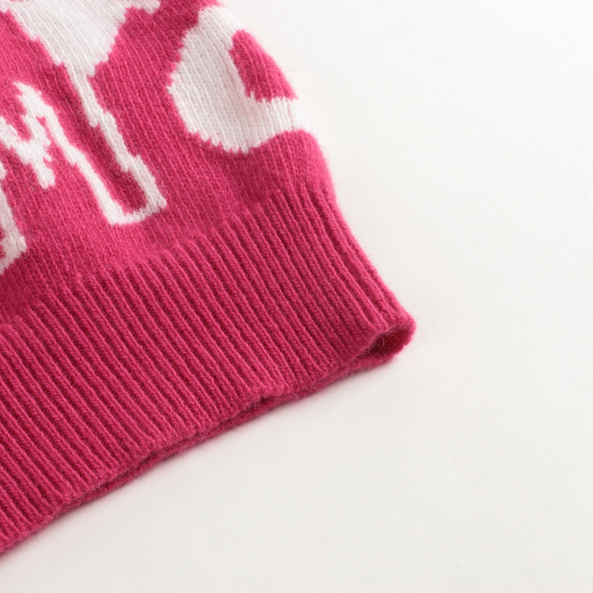 Boys & Girls Bright Pink Logo Wool Sweater