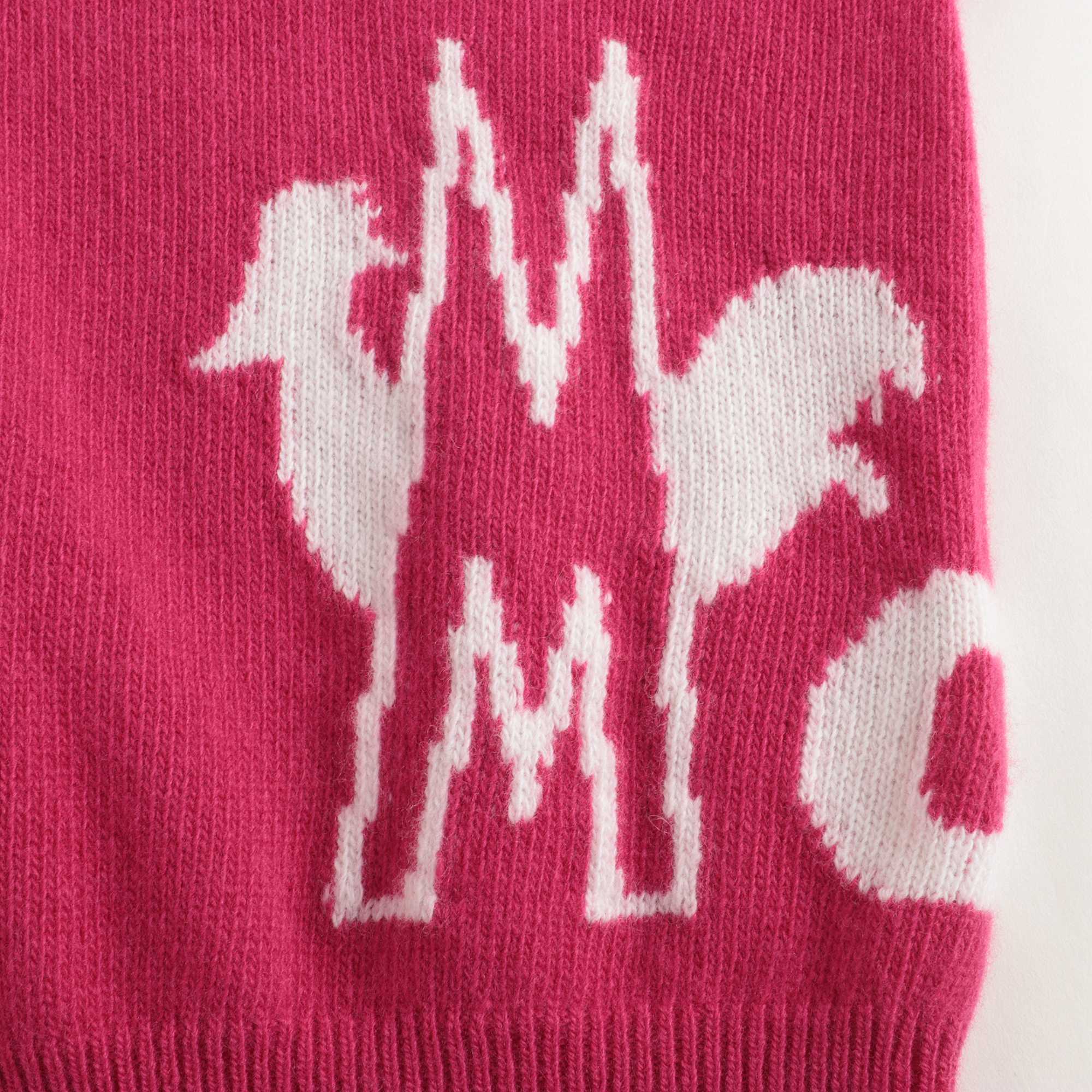 Boys & Girls Bright Pink Logo Wool Sweater