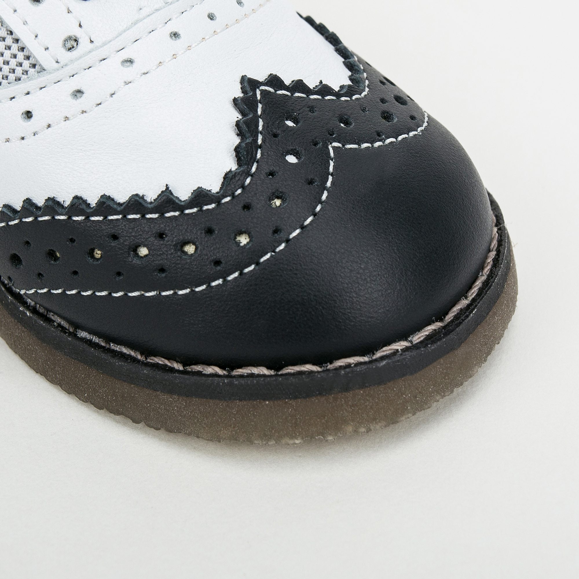 Boys White&Blue Suede Napa Leather Lace-up Shoes