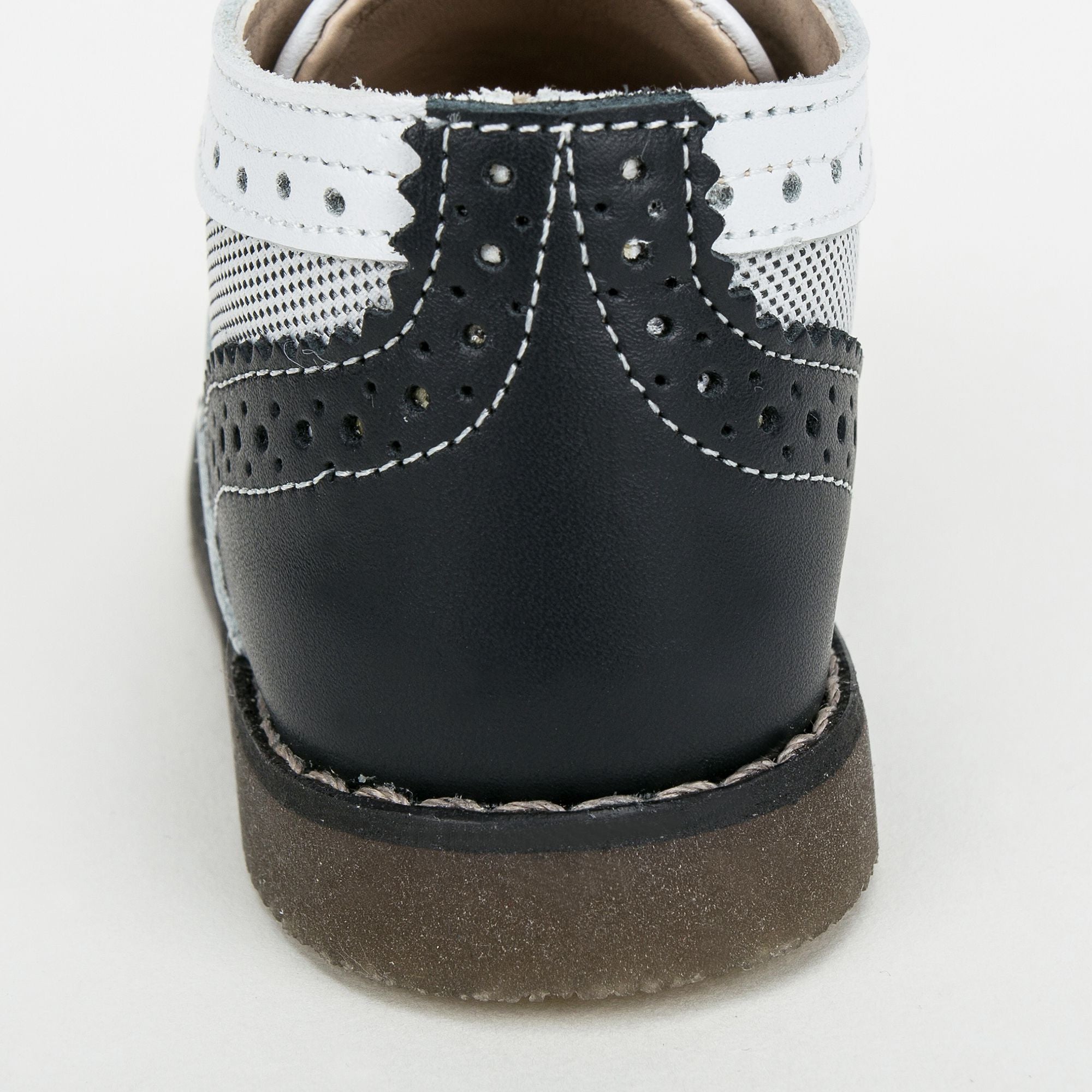 Boys White&Blue Suede Napa Leather Lace-up Shoes