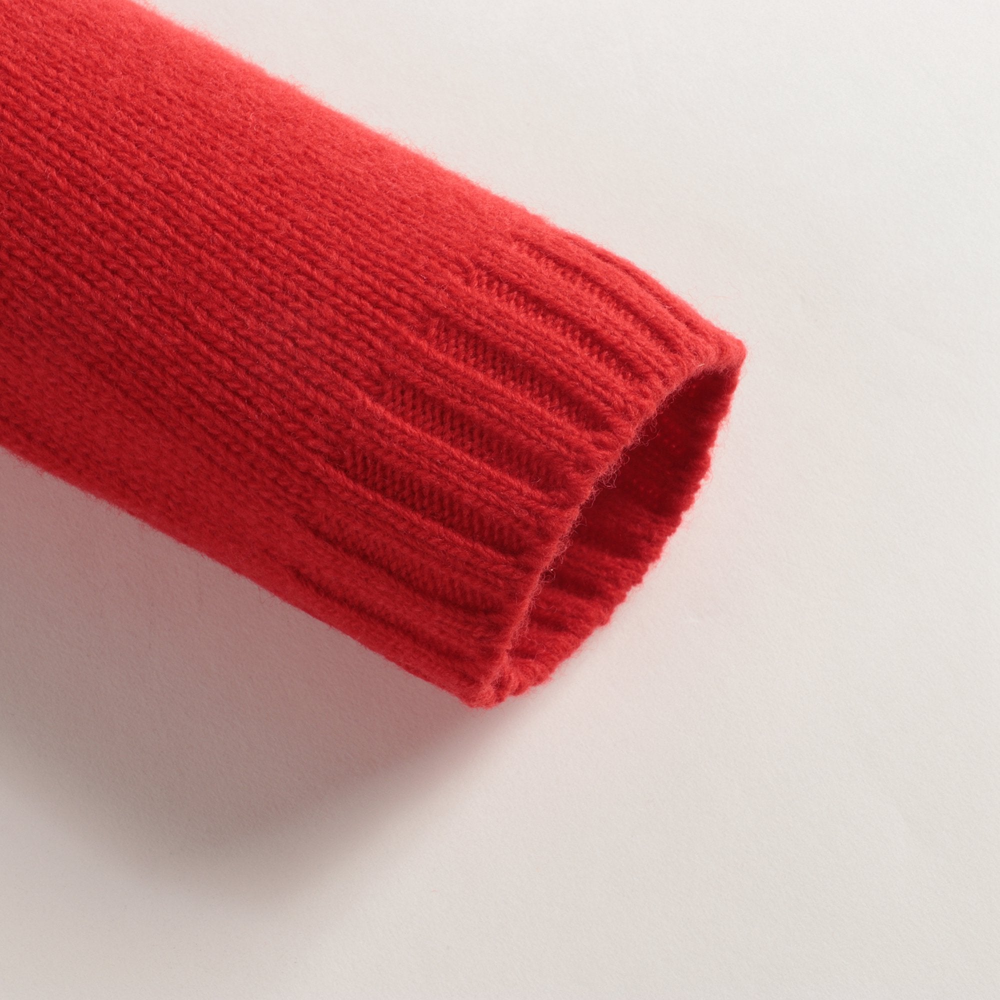 Boys Red V-neck Wool Sweater