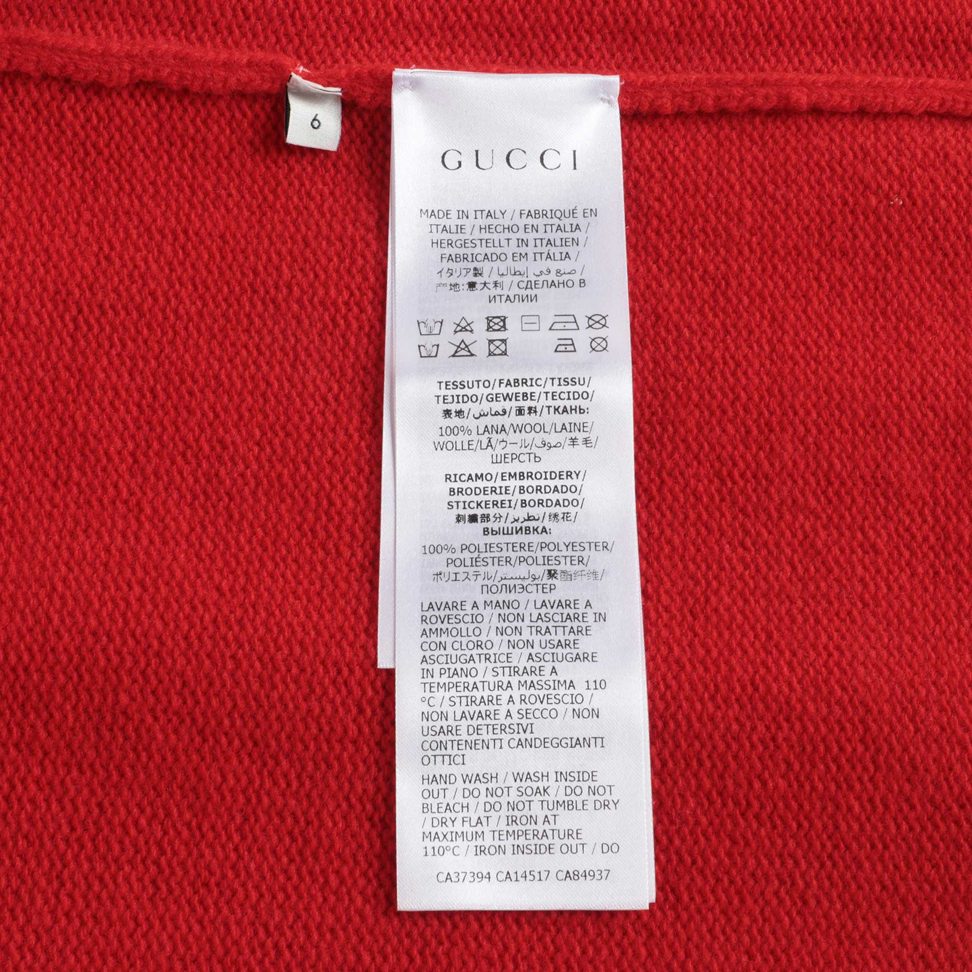 Boys Red V-neck Wool Sweater