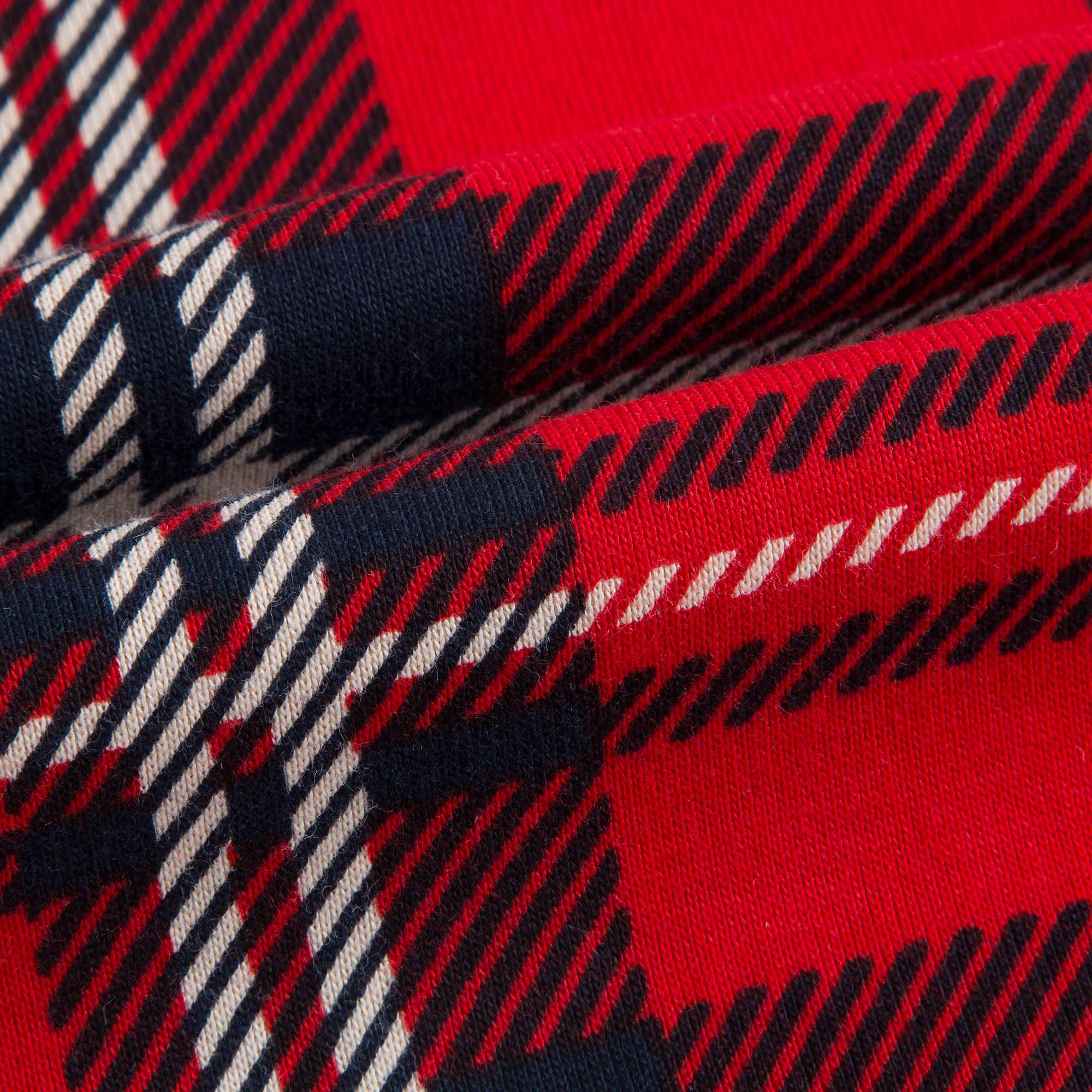 Girls Red Check Organic Cotton T-shirt