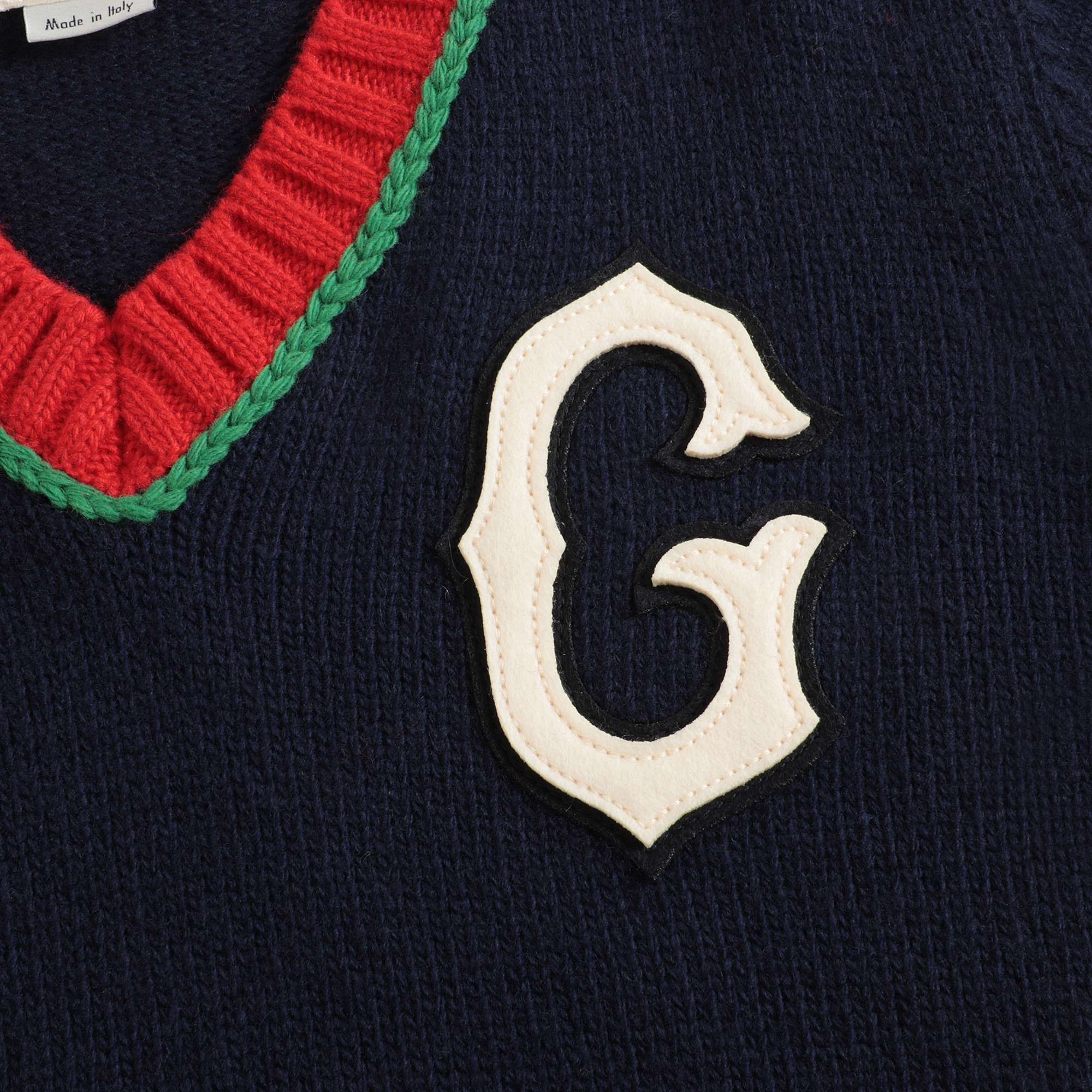 Boys Blue & Red Wool Sweater