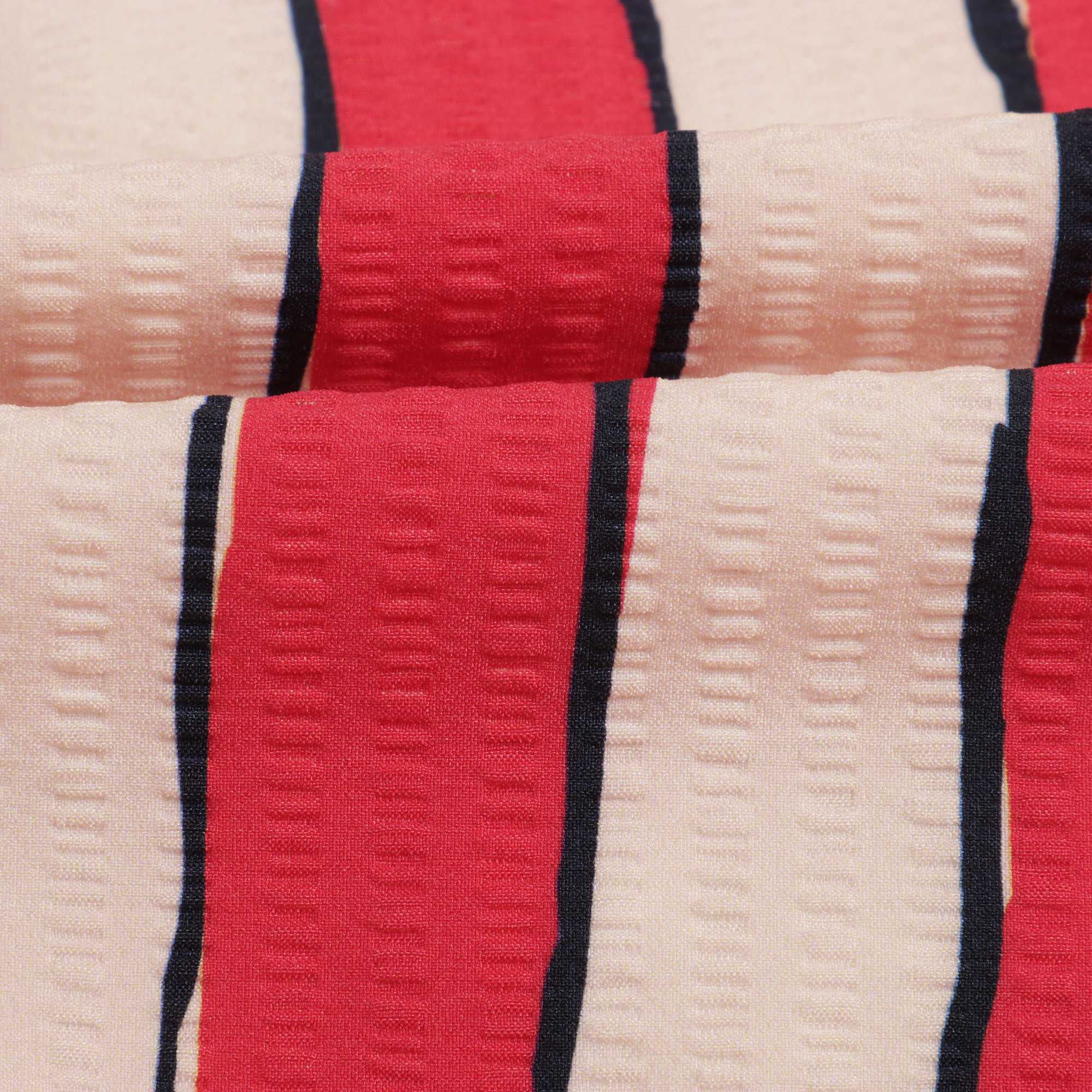 Girls Red/Pink Stripe Swimwear