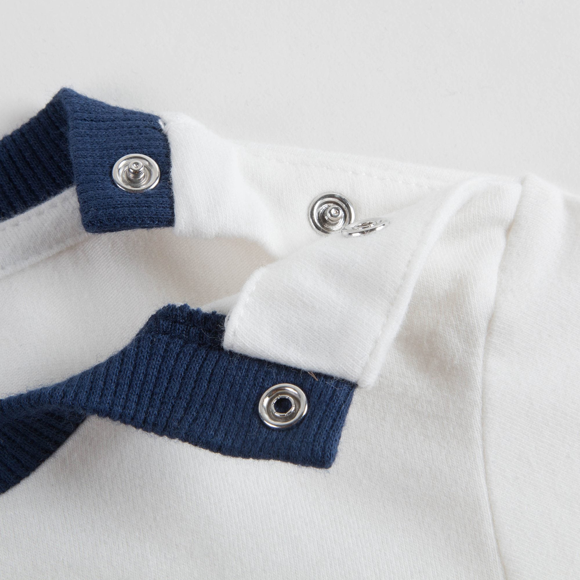 Baby Boys White & Blue Cotton Sets