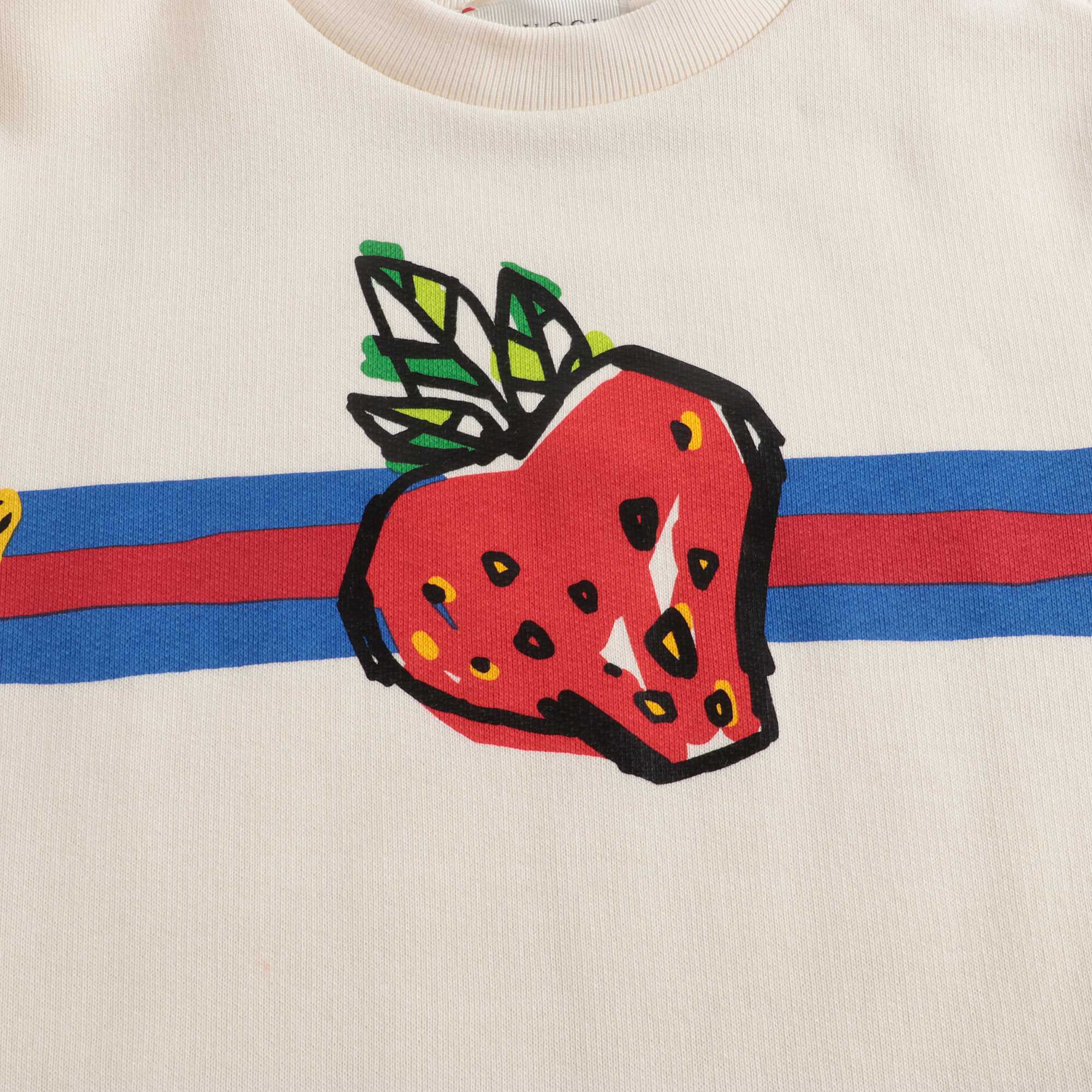 Baby Girls White Cotton Sweatshirt