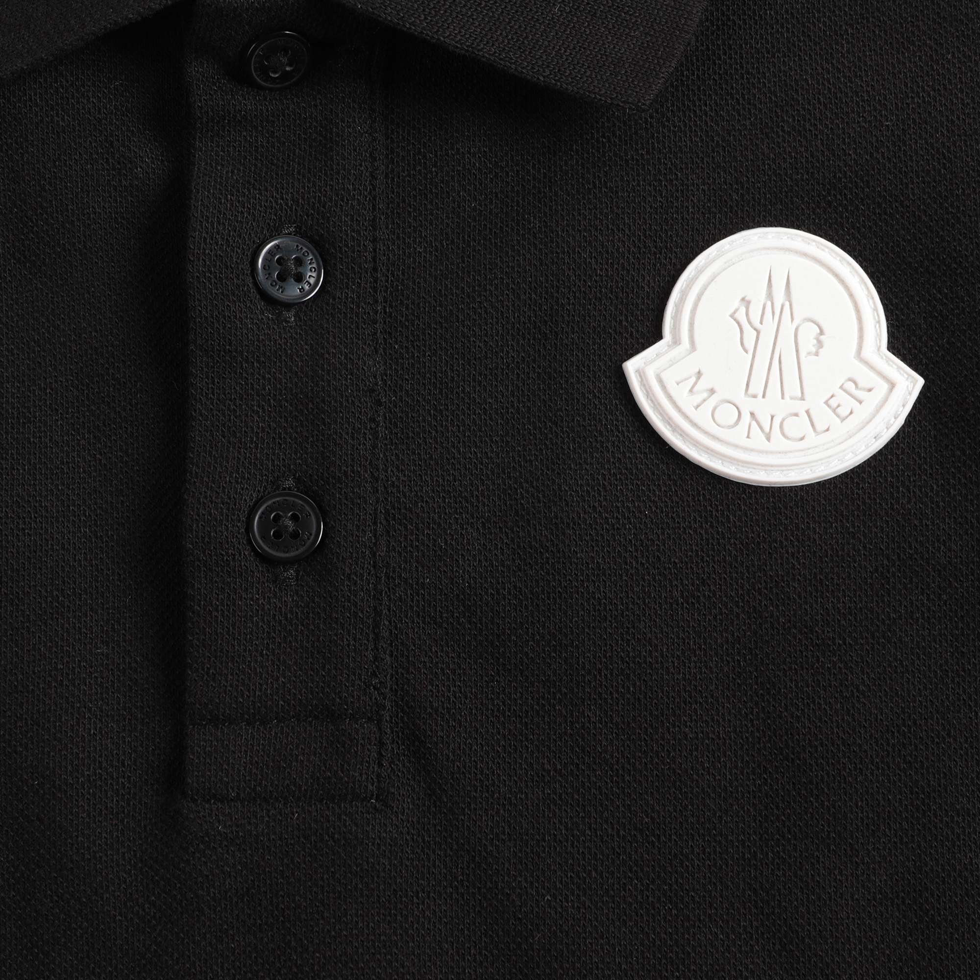 Baby Boys Black Cotton Polo Shirt